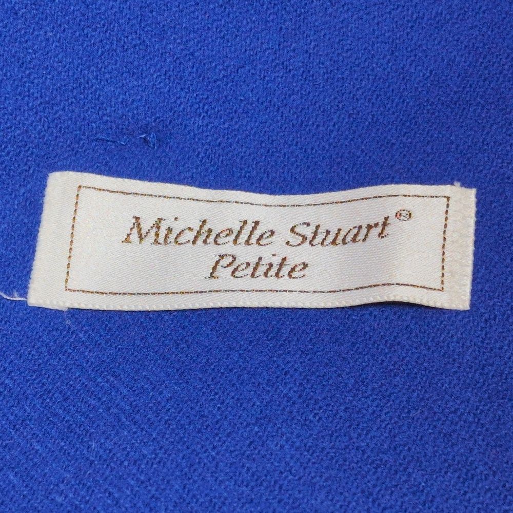 Other Vintage Michelle Stuart Petite Sz 8P Royal Blue Wool Double Size M / US 6-8 / IT 42-44 - 4 Thumbnail