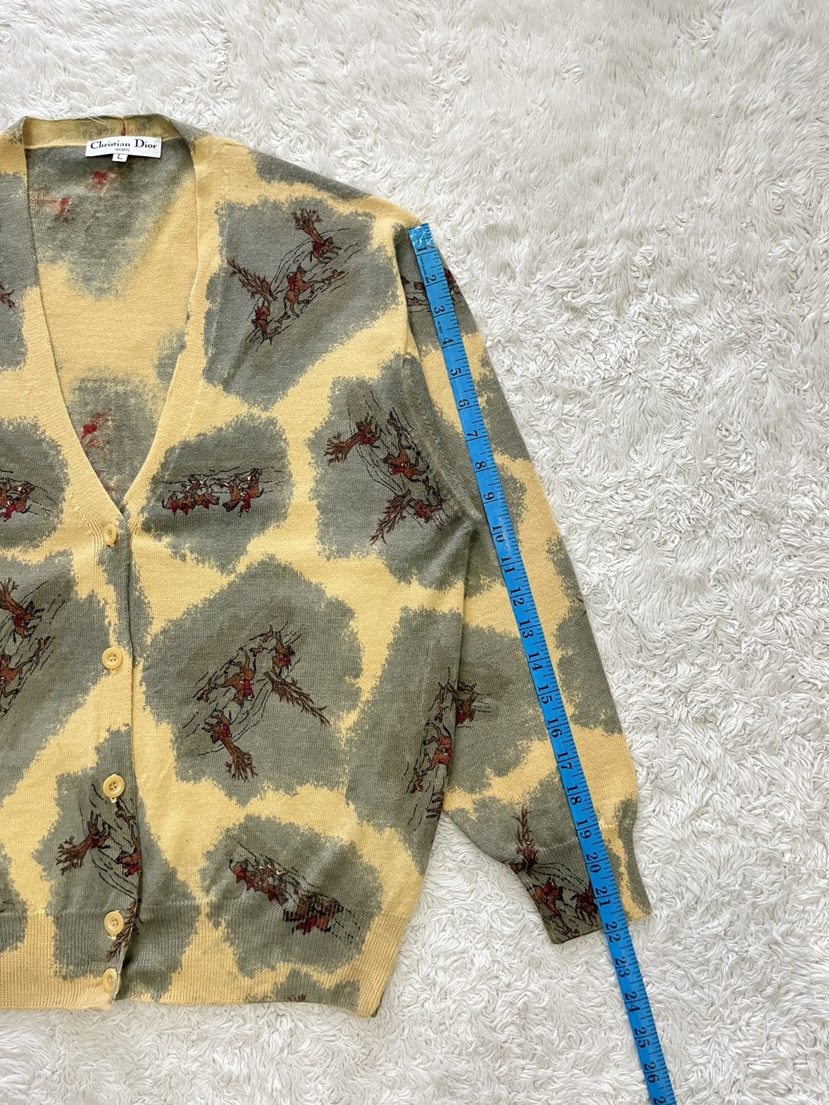vintage christian dior motif cardigan