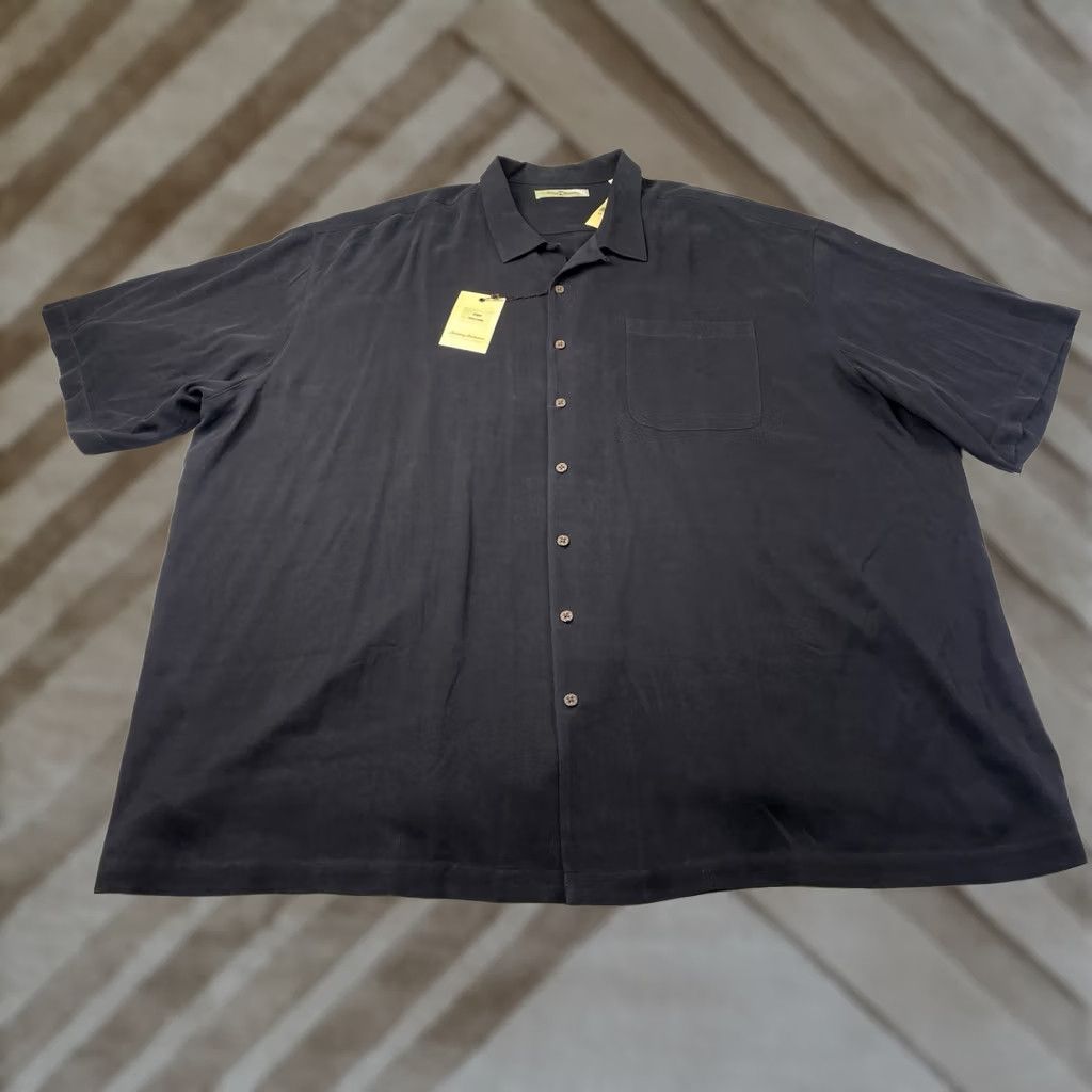 Tommy Bahama Tommy Bahama Black Silk Camp Shirt Mens 5XB Hawaiian Beach Casual Resortwear Size US XXL / EU 58 / 5 - 1 Thumbnail