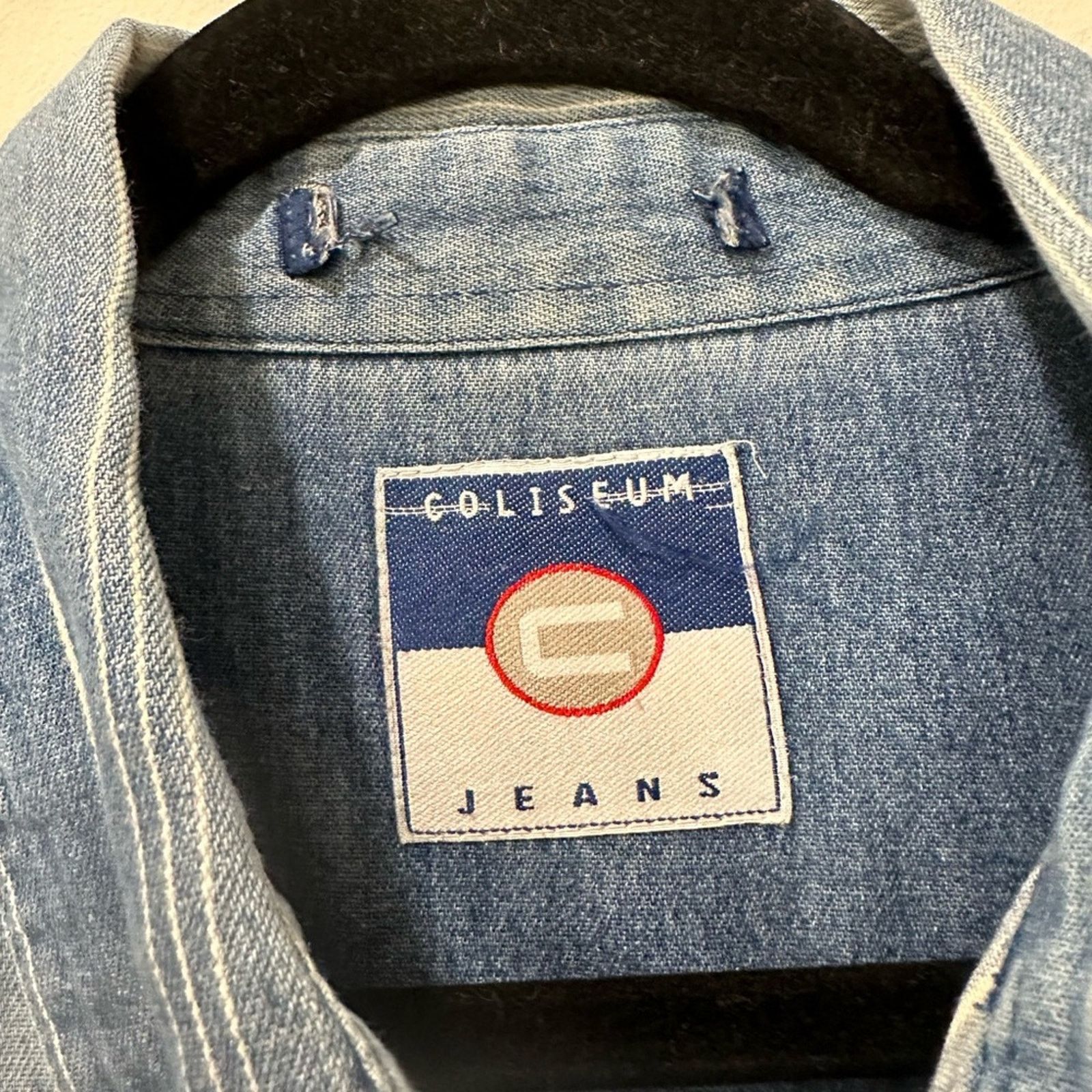 Vintage VINTAGE Coliseum Jeans Denim short sleeve button down Size US M / EU 48-50 / 2 - 4 Thumbnail