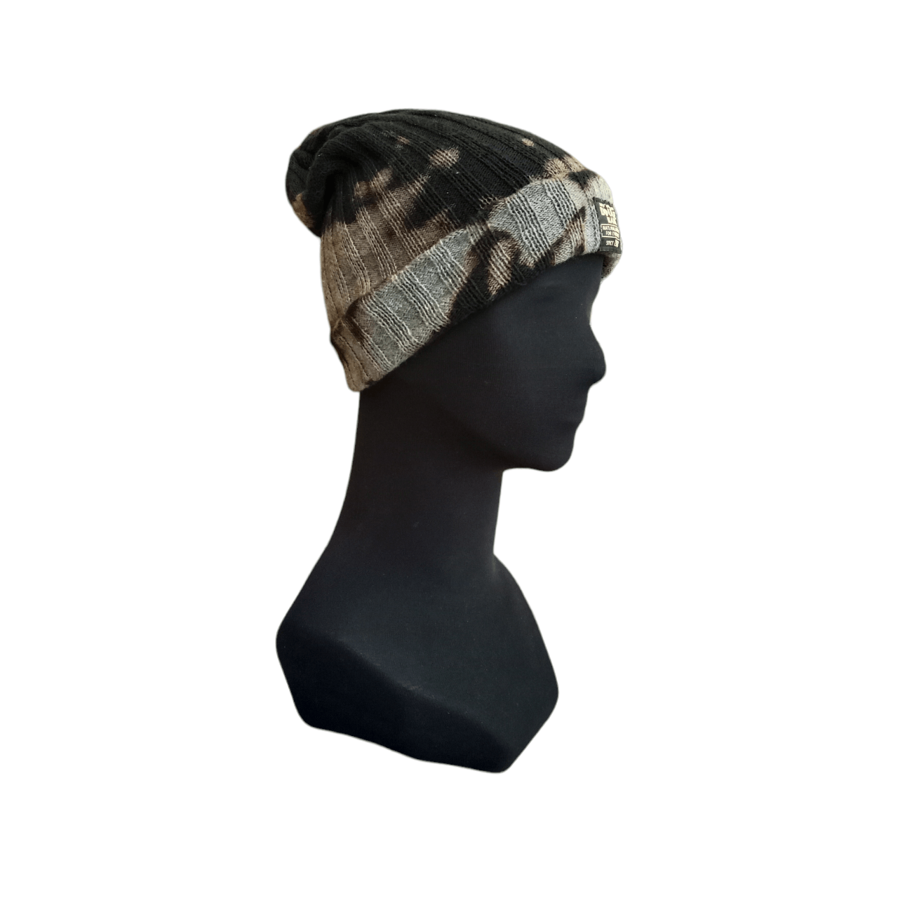 Japanese Brand Custom Made Acid Wash Double Name Beanie Size ONE SIZE - 4 Thumbnail