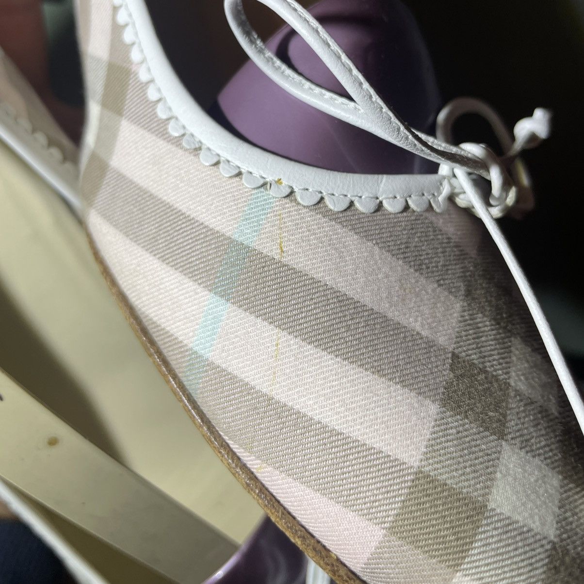 Burberry Vintage Burberry Heels Pink/Brown Nova Check Canvas Pumps Size US 10.5 / IT 40.5 - 12 Thumbnail