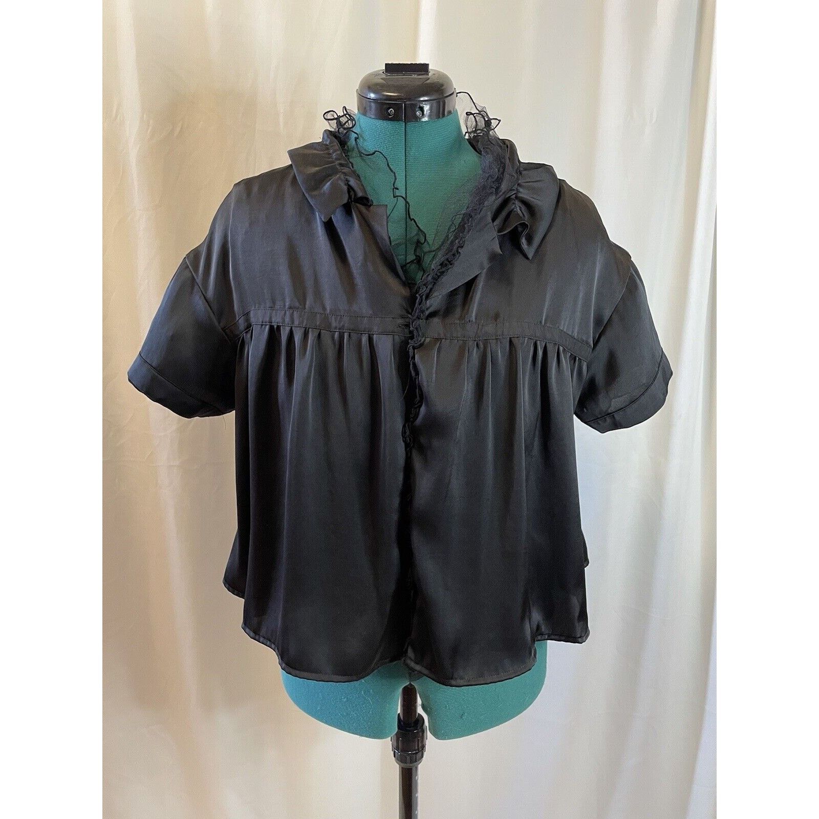 Undercover SS18 Undercover Reversible Sheer Overlay Black Top JP Size 2 Size S / US 4 / IT 40 - 1 Thumbnail