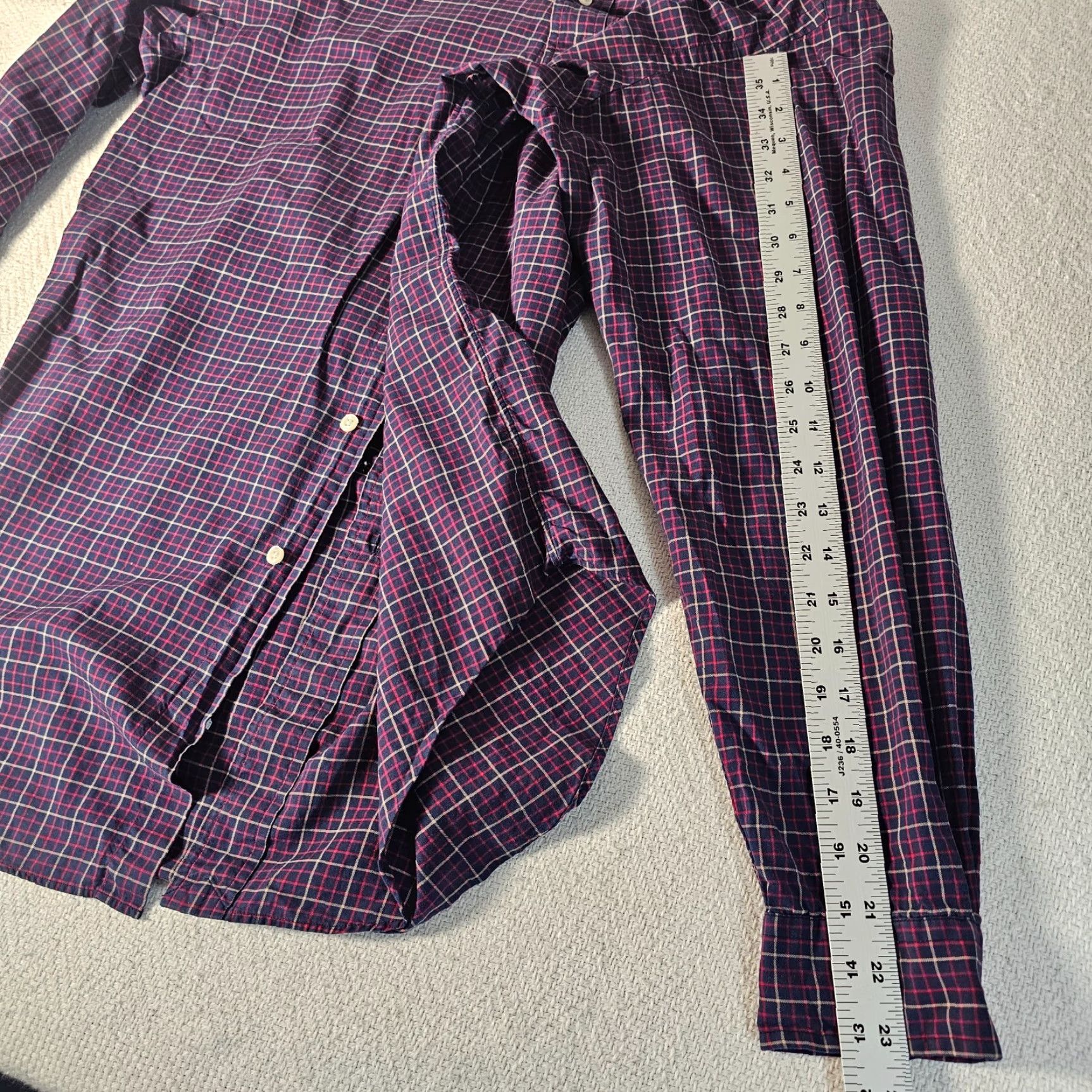 Ralph Lauren Ralph Lauren Button-Down Shirt Men M Classic Fit Red Pony Purple Plaid Shirt Size US M / EU 48-50 / 2 - 6 Thumbnail