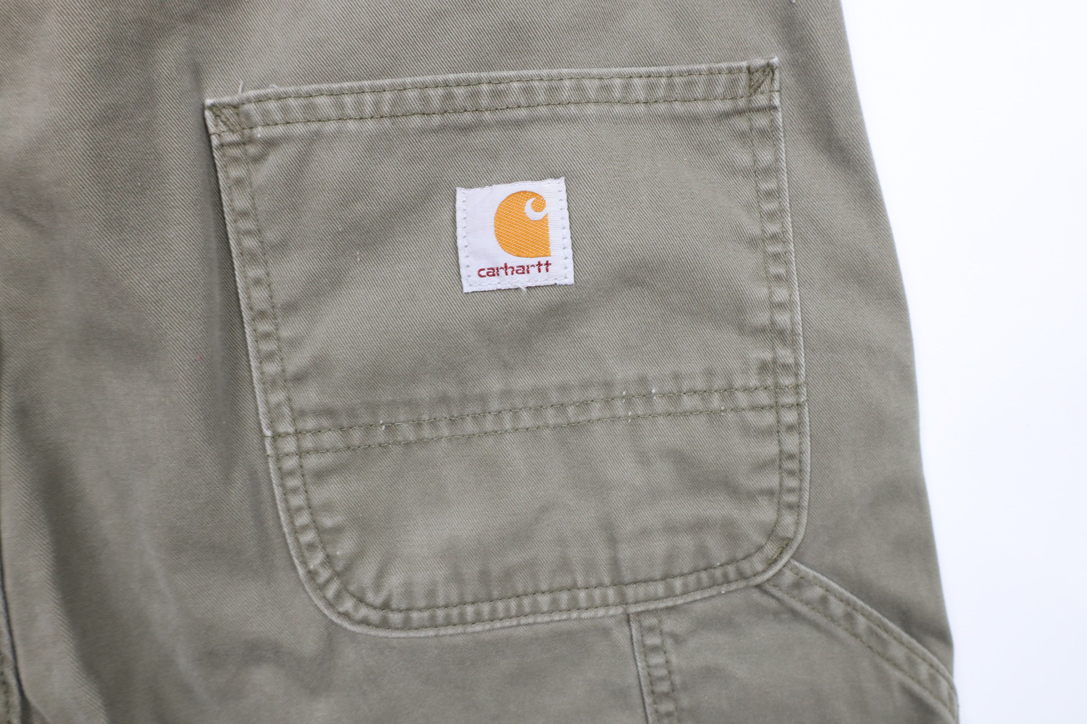 Carhartt × Vintage Vintage Carhartt Out Wide Leg Dungaree Carpenter Pants Green Size US 38 / EU 54 - 14 Thumbnail