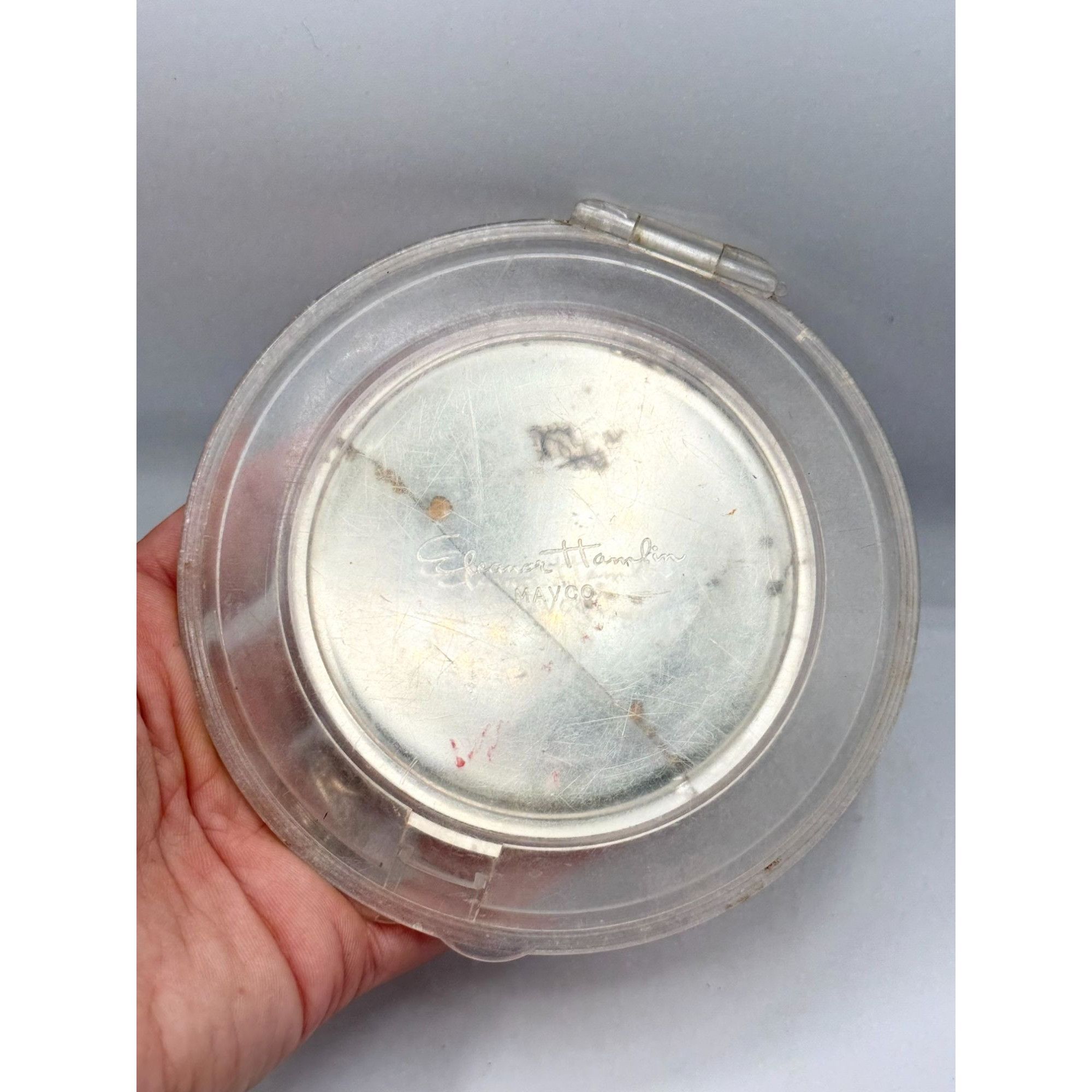 Vintage Mid 1940's Pink Plexiglass Eleanor Hamlin MAVCO Compact Size ONE SIZE - 6 Thumbnail