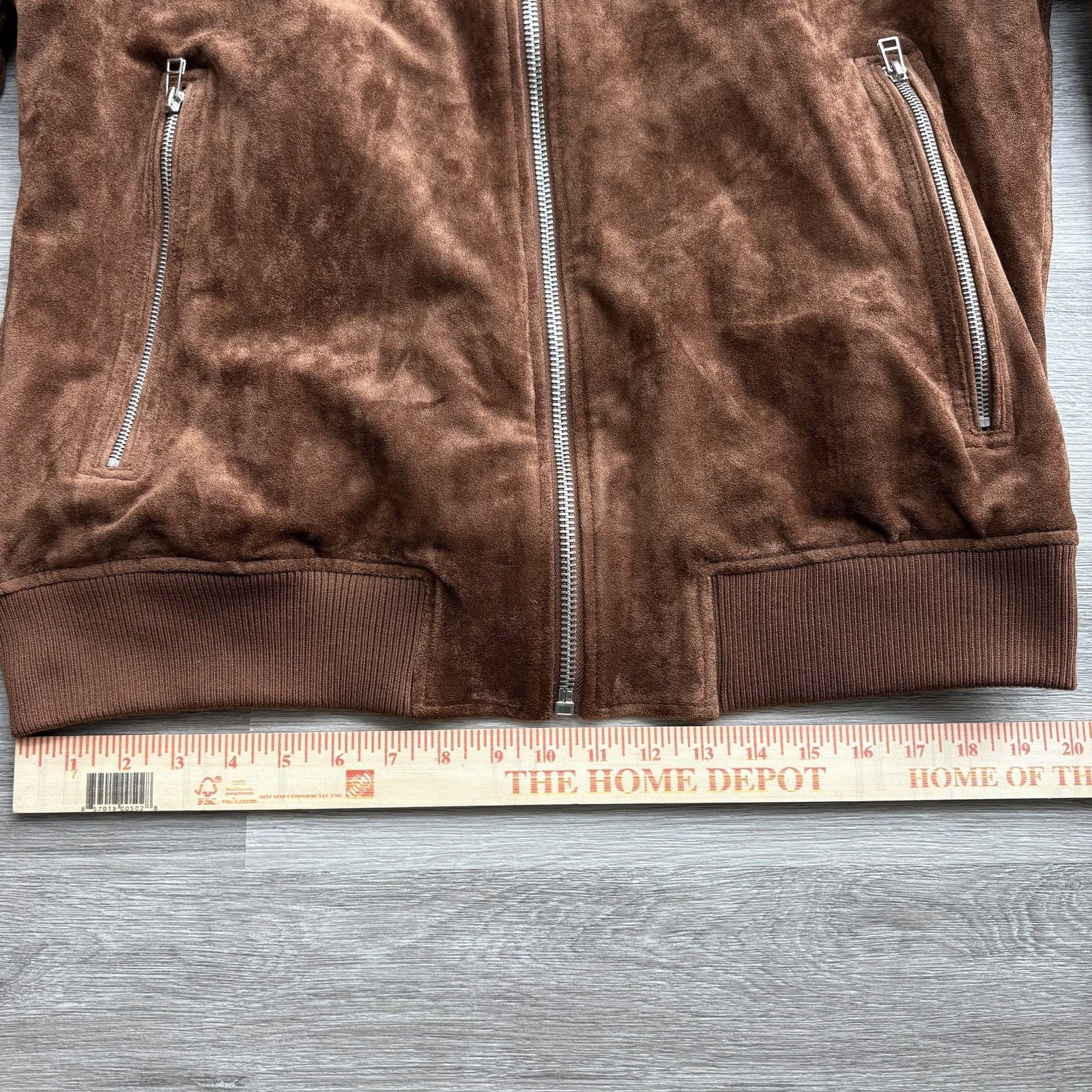 BLANKNYC Blank NYC Men Brown Faux Suede Bomber Jacket XL Size US XL / EU 56 / 4 - 6 Thumbnail