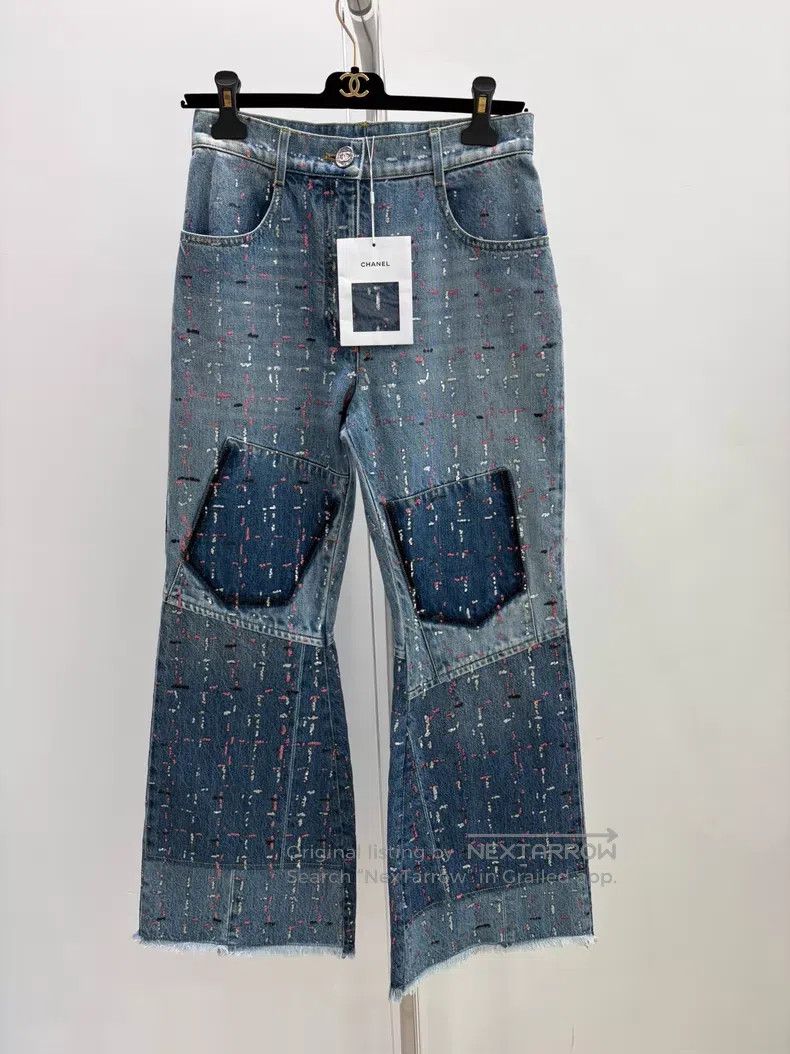 Chanel Chanel Dakar show stud beaded sequin jeans Size 42" / US 20 - 1 Thumbnail