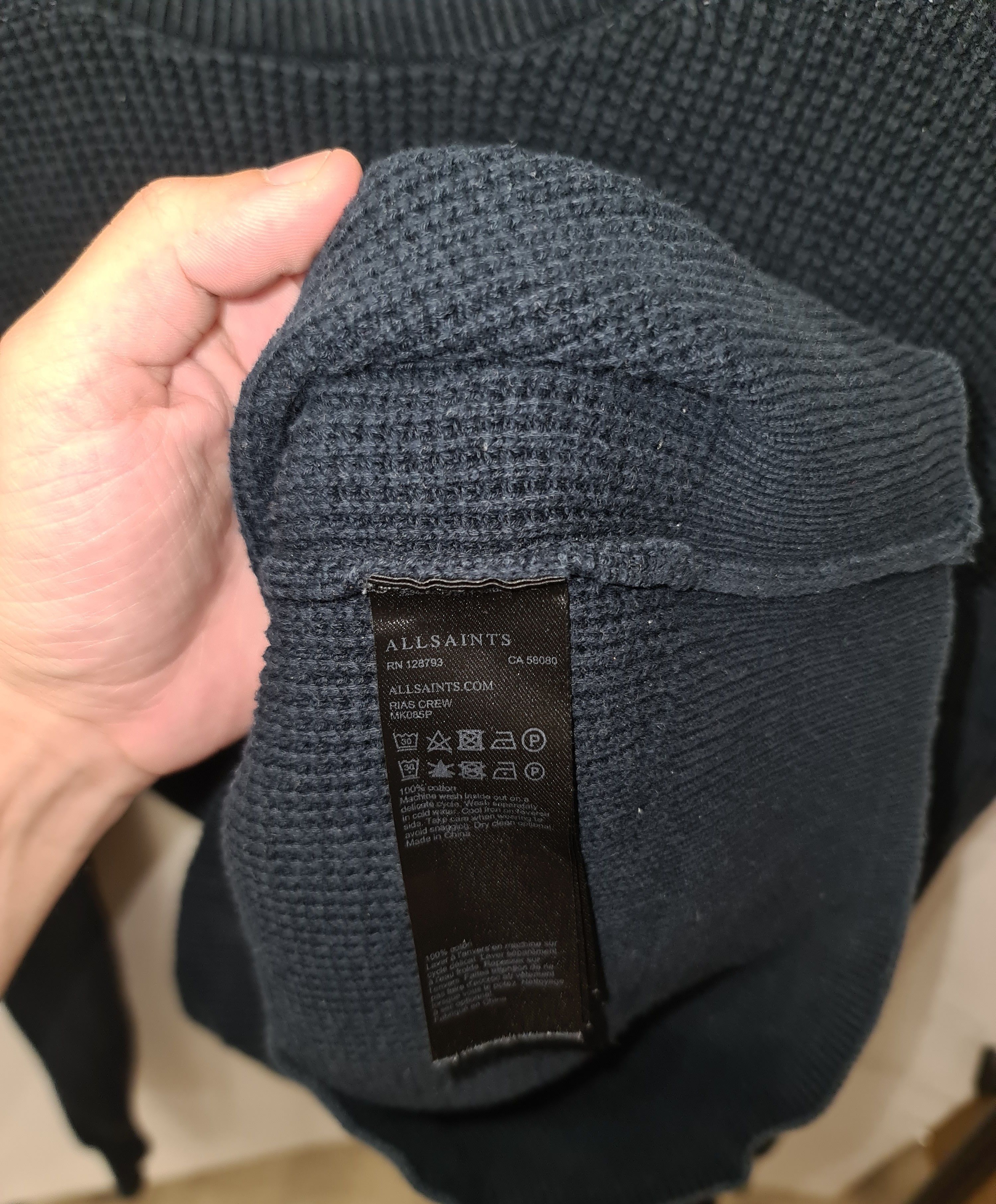 Allsaints Allsaints rias crew waffle crewneck sweatshirt Size US M / EU 48-50 / 2 - 5 Thumbnail