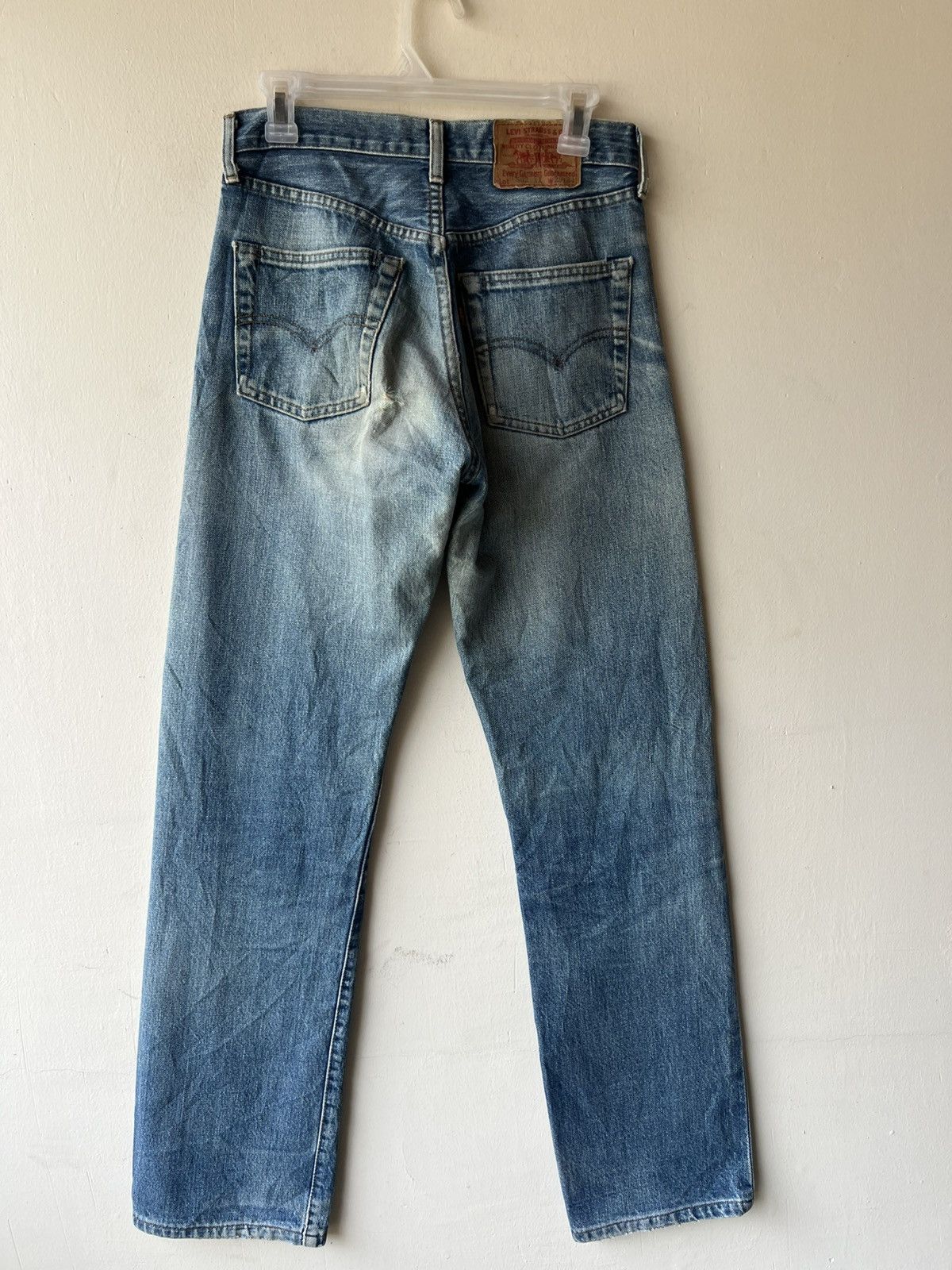 Levi's 90s Levi’s 502 XX Big E Aging Distress Denim Selvedge Jeans Size US 29 - 15 Thumbnail