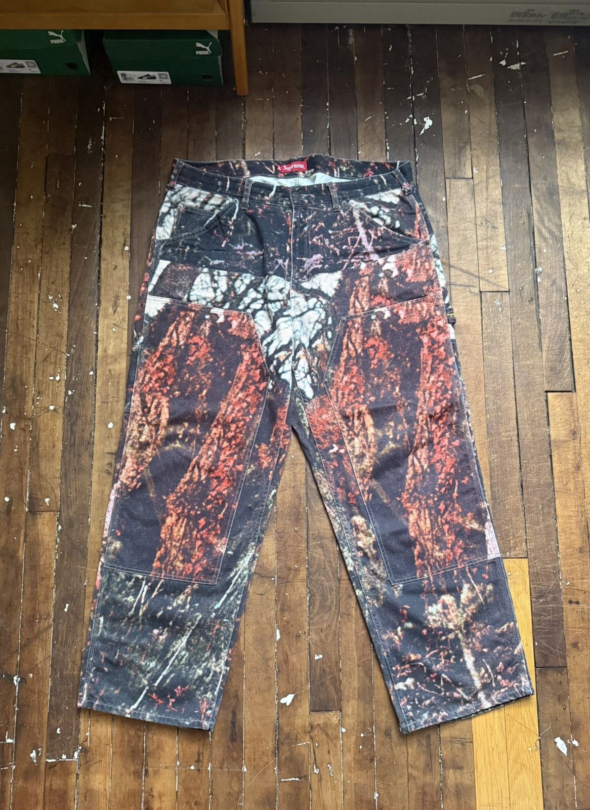 Supreme Supreme Double Knee Denim Painter Pant Woods - Black Sabbath Size US 36 / EU 52 - 1 Thumbnail