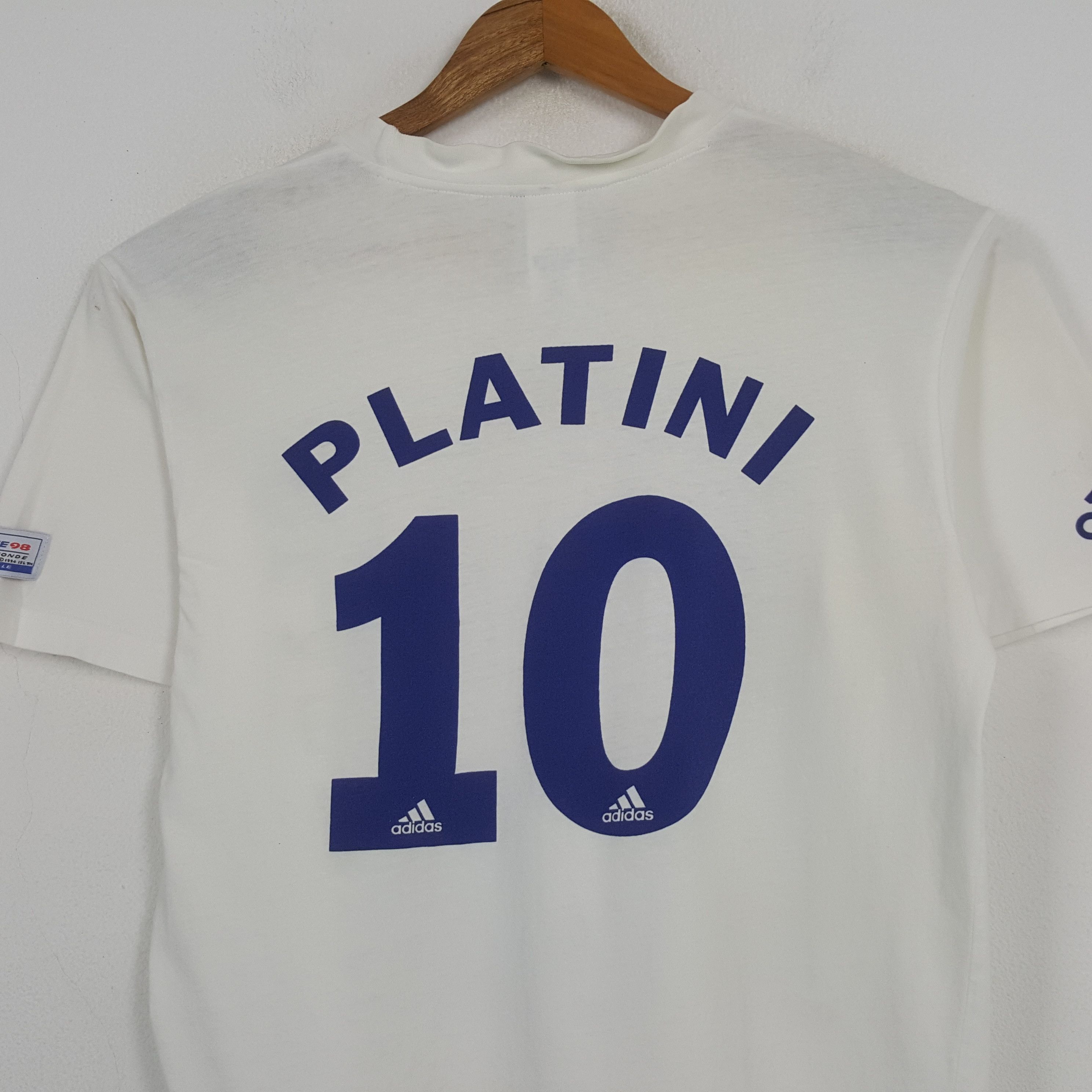Adidas × Vintage Vintage ADIDAS FRANCE98 Platini Player T-shirt C294N19 Size US M / EU 48-50 / 2 - 4 Thumbnail