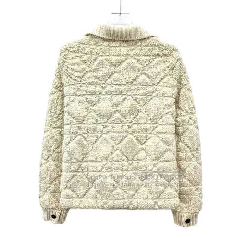 Dior Dior Beige rattan plaid sheep wool lapel single-breasted l Size XS / US 0-2 / IT 36-38 - 2 Thumbnail