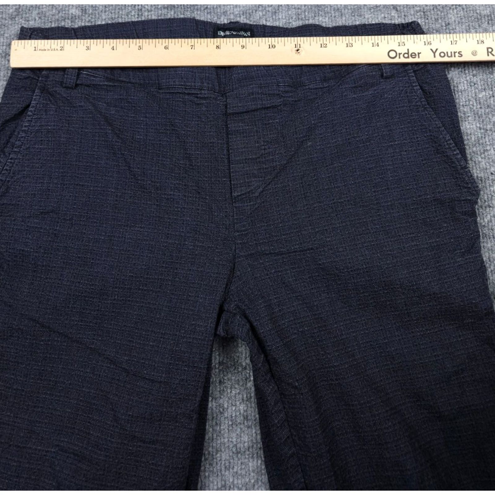 Emporio Armani Emporio Armani Pants Adult / Juniors 31 x 28 Blue Slim Stretch Knit Textured Slim Jogger Jeans Logo Pockets Straight Leg Men Size US 31 - 7 Thumbnail