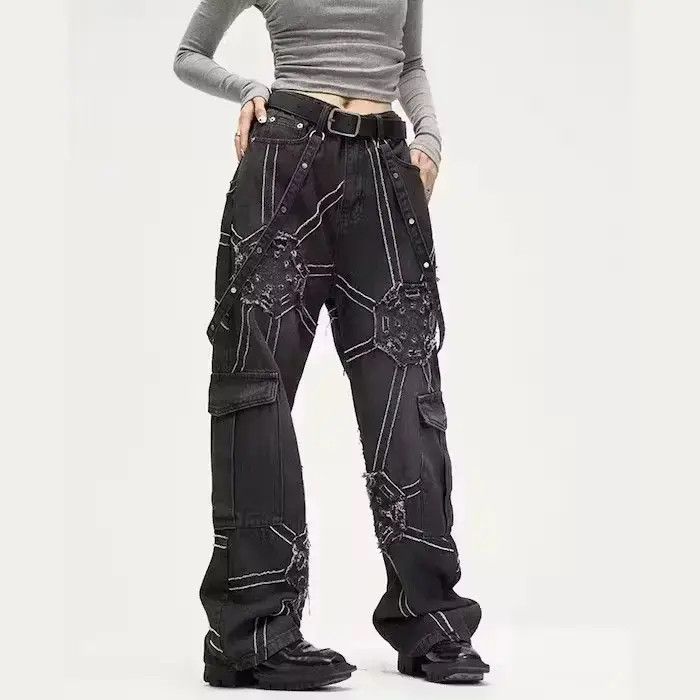 Japanese Brand Galaxy Patch Denim Pant Size US 32 / EU 48 - 6 Thumbnail