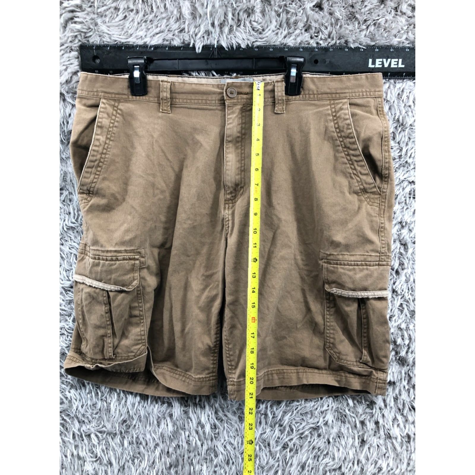 Vintage Sun River Cargo Shorts Mens Size 40 Mid Rise Medium Wash Beige Size US 40 / EU 56 - 3 Thumbnail