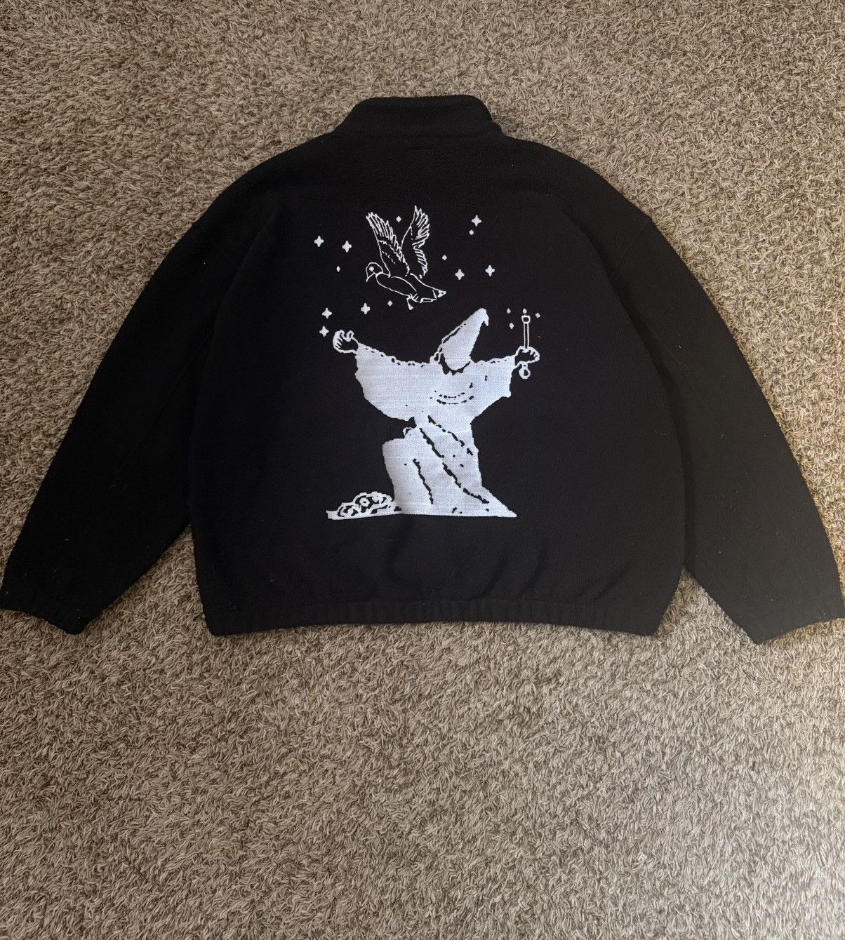 Obey Obey Black Sherpa Quarter Zip Fleece Graphic Pullover Size US XXL / EU 58 / 5 - 1 Thumbnail