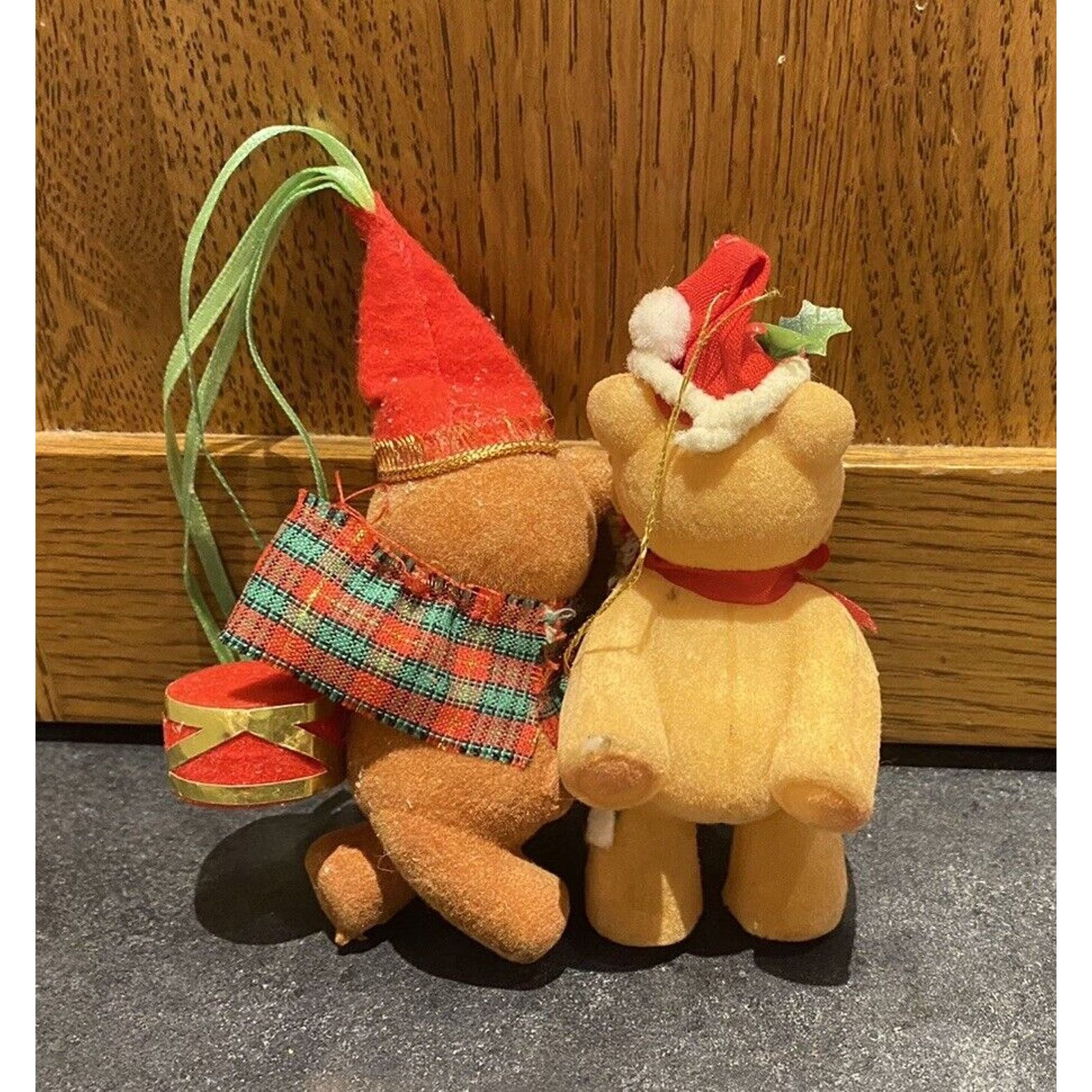 Other Vintage Flocked Bears Christmas Ornaments Lot Of 2 Size ONE SIZE - 3 Thumbnail