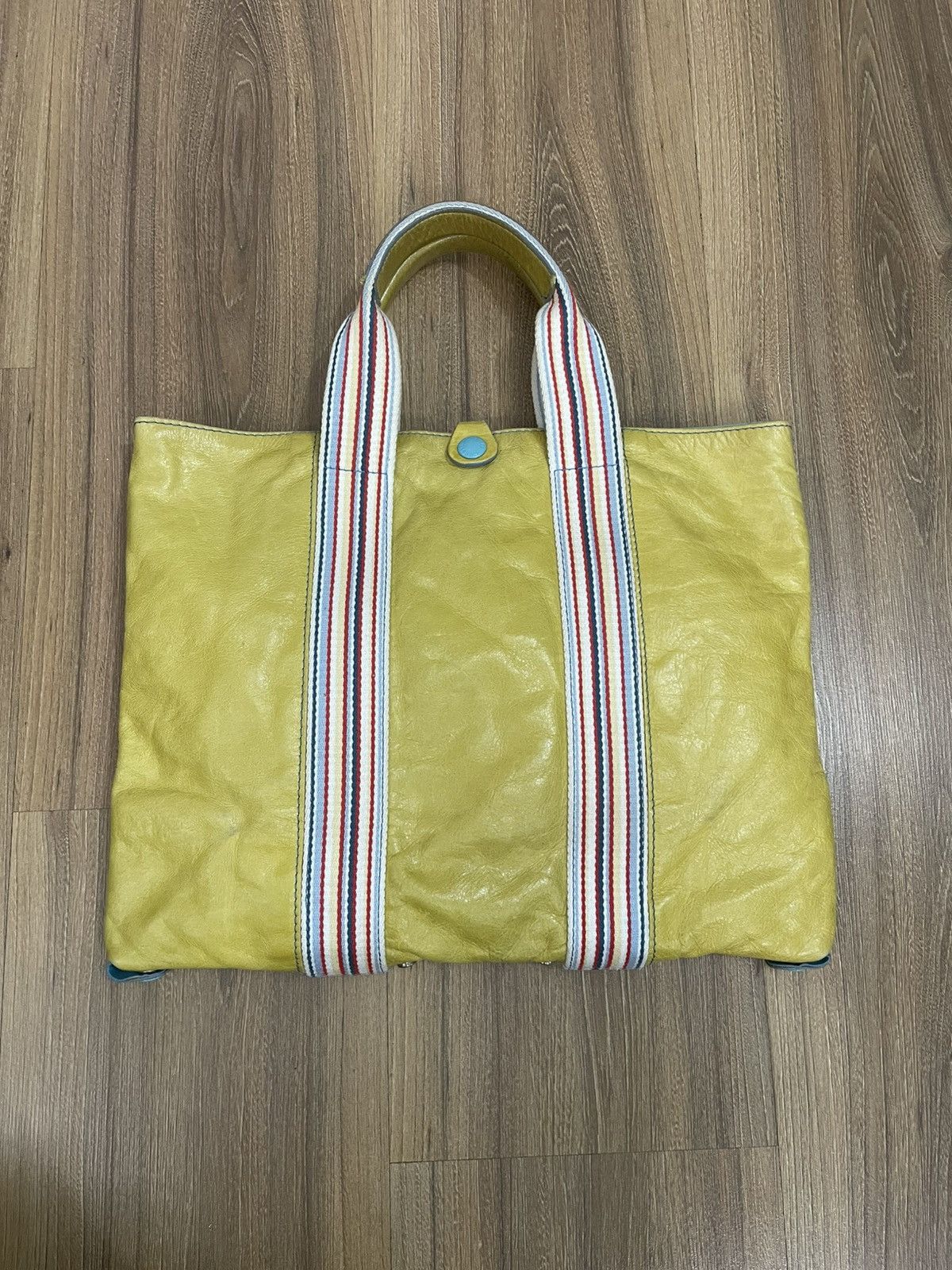 Other GABS Italy Artisan Tote | Mustard Hide & Canvas Body Size ONE SIZE - 1 Thumbnail