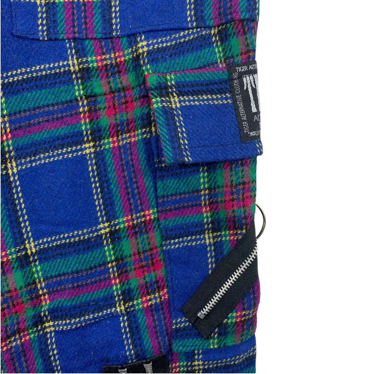 Seditionaries × Vintage Vintage TIGER OF LONDON blue tartan plaid zip bondage pants Size US 29 - 20 Thumbnail