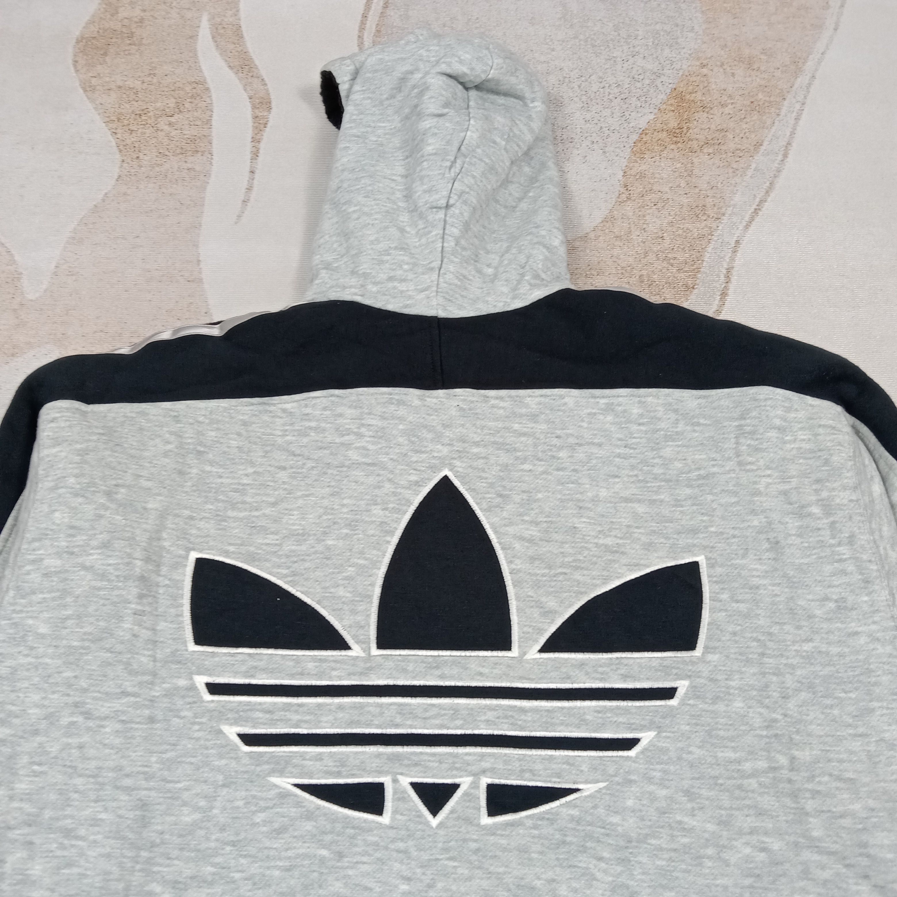 Adidas Vintage 90's Adidas Big Logo Hoodies Jacket C282N9 Size US XL / EU 56 / 4 - 2 Thumbnail