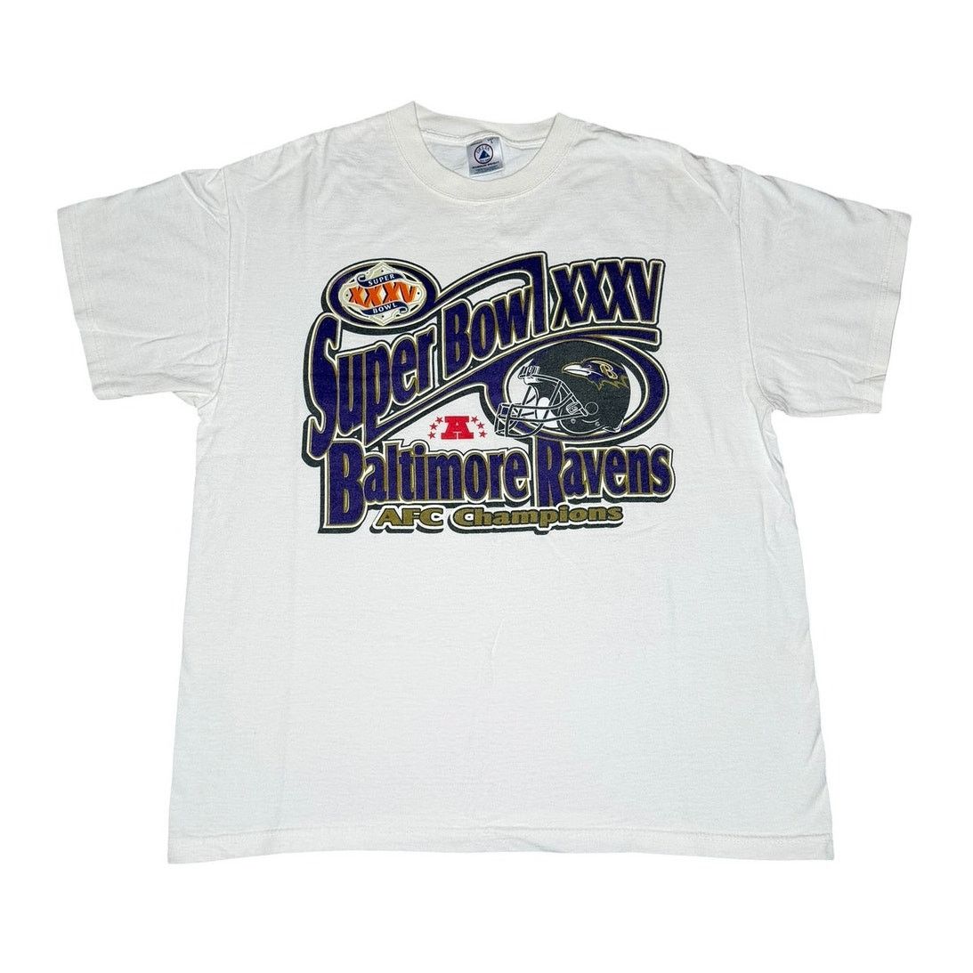 Delta × NFL × Vintage Vintage Baltimore Ravens Super Bowl XXXV NFL T-Shirt Size US L / EU 52-54 / 3 - 1 Thumbnail