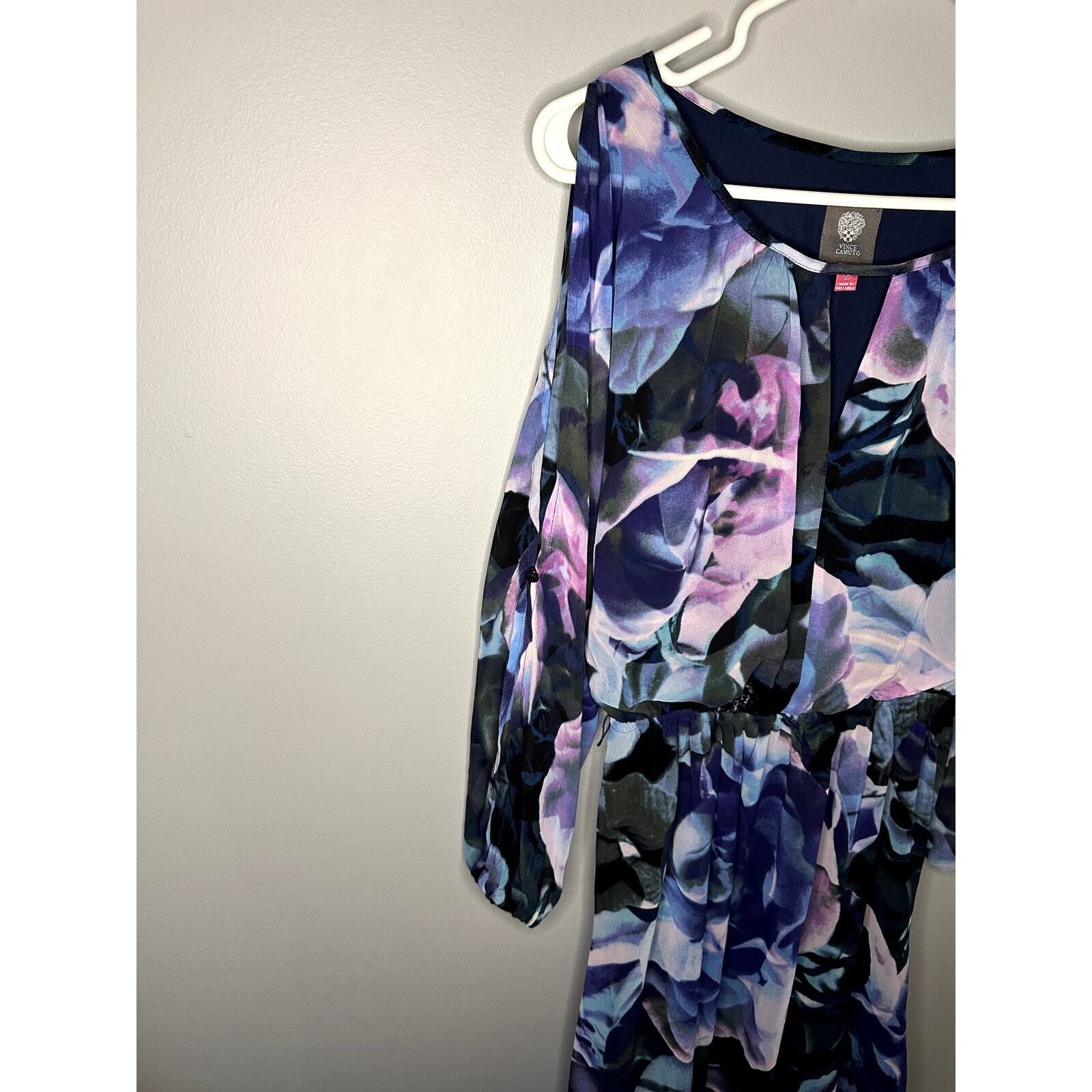 Vince Camuto Vince Camuto Floral Sheer Lined Chiffon Maxi Dress Women 2 Size XS / US 0-2 / IT 36-38 - 8 Thumbnail
