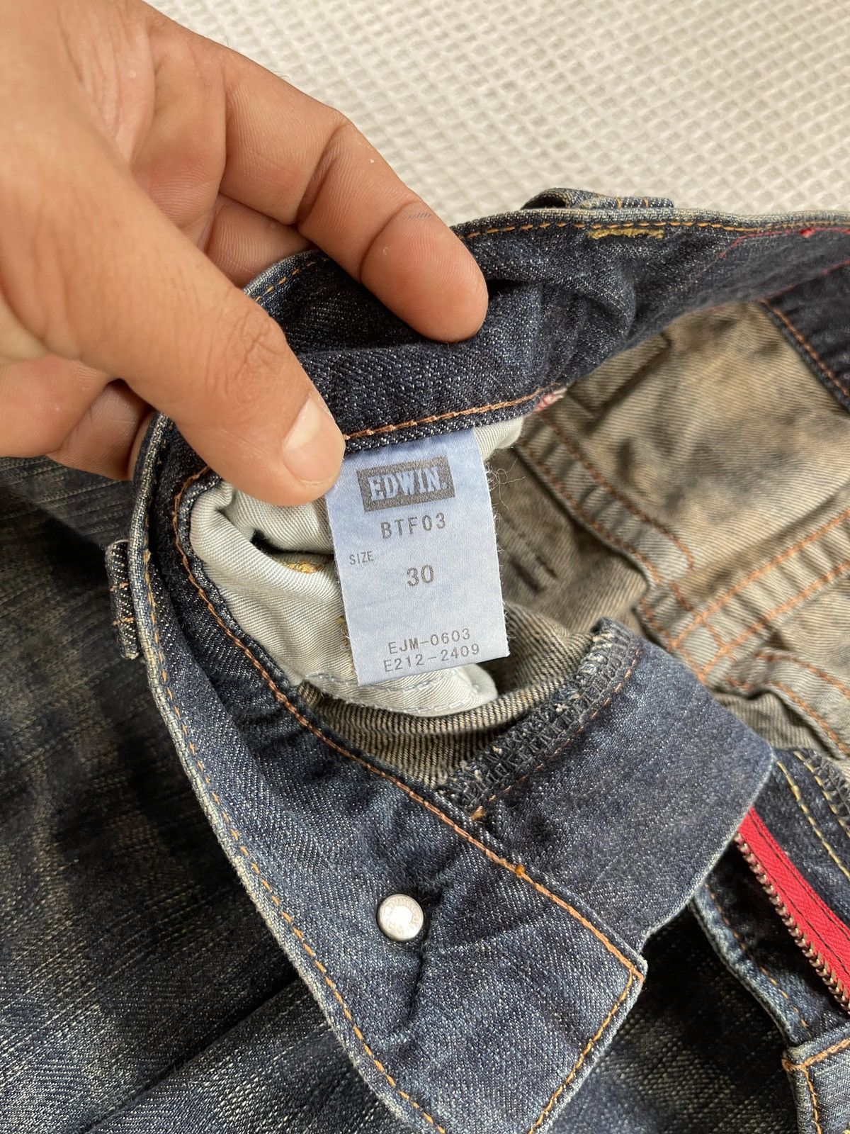 Edwin Last Drop🔥Rare🔥Vintage EDWIN Blue Trip Tokyo Japan Denim Size US 33 - 8 Thumbnail