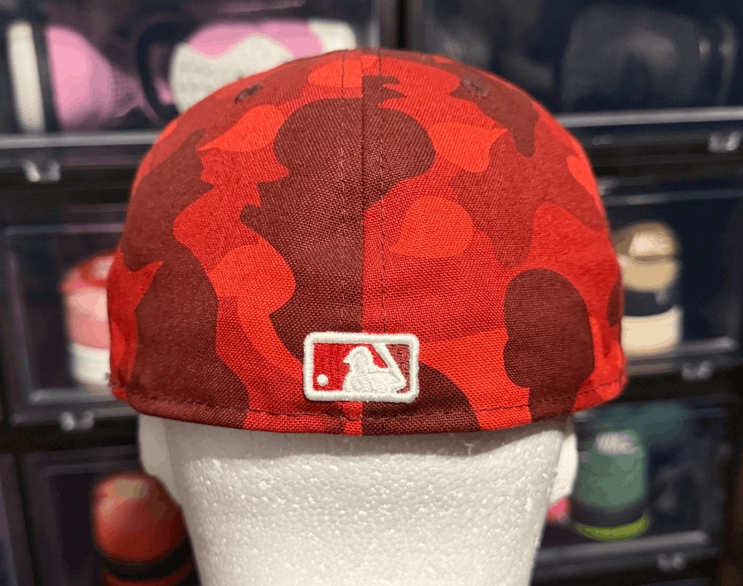 Bape BAPE x MLB New Era 59Fifty Fitted Cap Angels Camo Red 7 1/2 Size ONE SIZE - 4 Thumbnail
