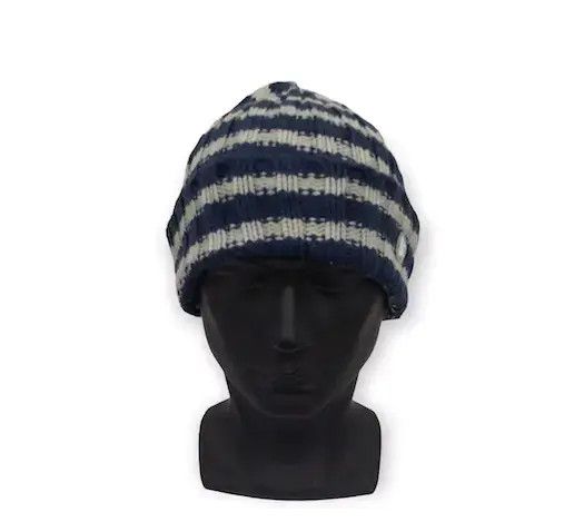 Japanese Brand × Vintage Japanese Brand Stripe Design Knit Beanie Hat Size ONE SIZE - 2 Thumbnail