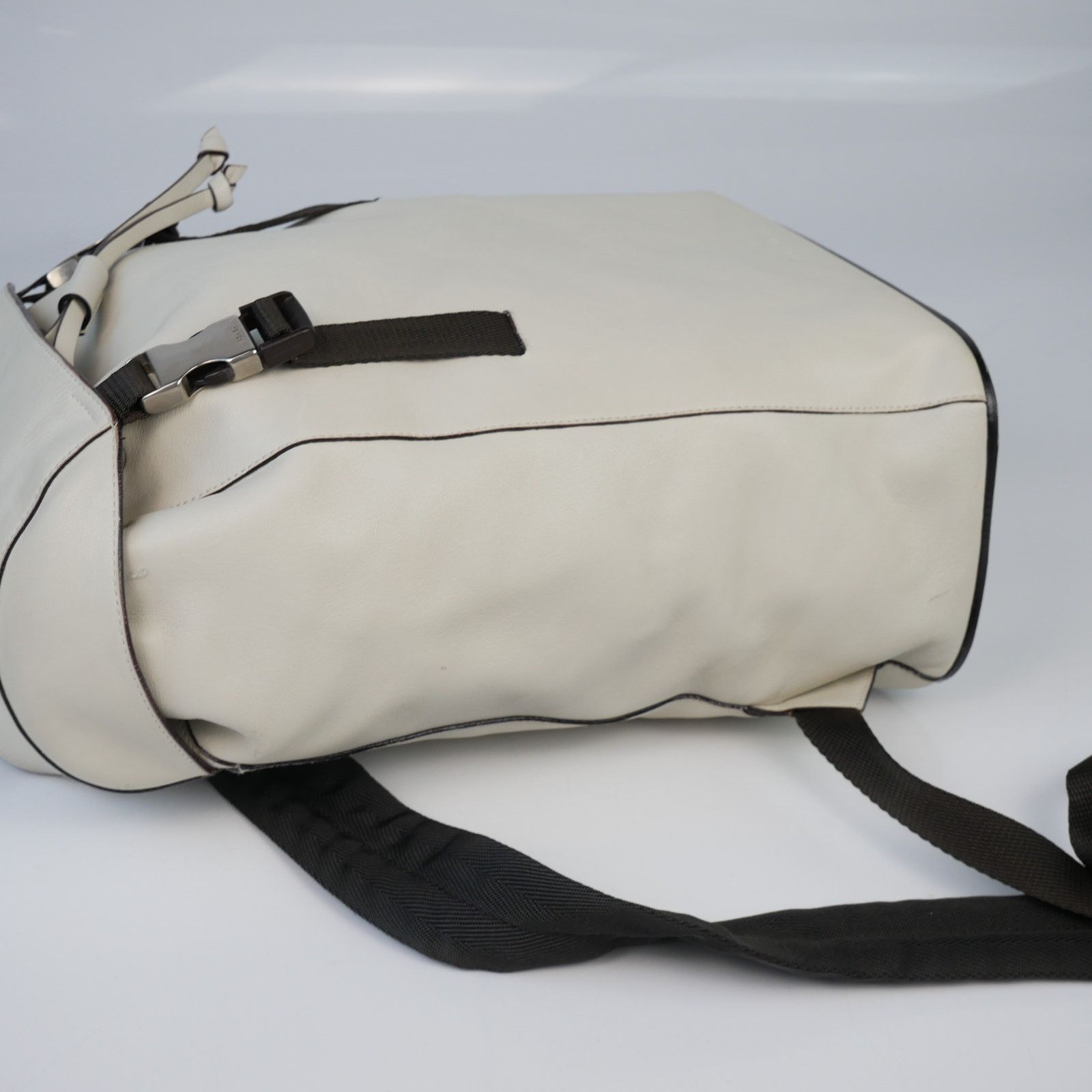 Prada Prada Calfskin Leather White Backpack Size ONE SIZE - 5 Thumbnail