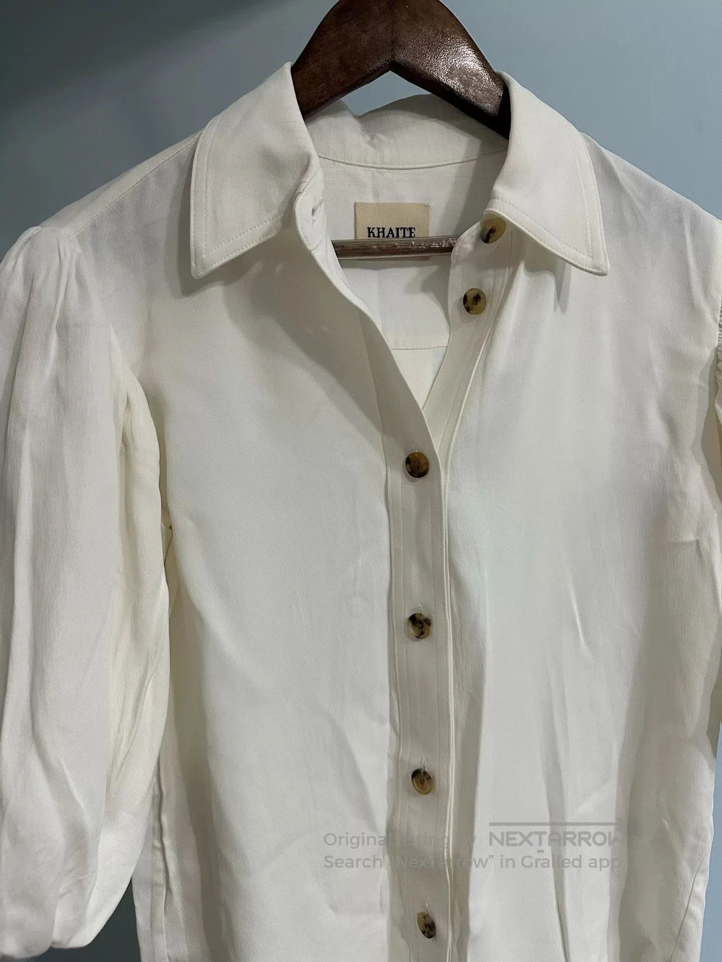 KHAITE Khaite Puff Sleeve Shirt Dress. Size M / US 6-8 / IT 42-44 - 3 Thumbnail