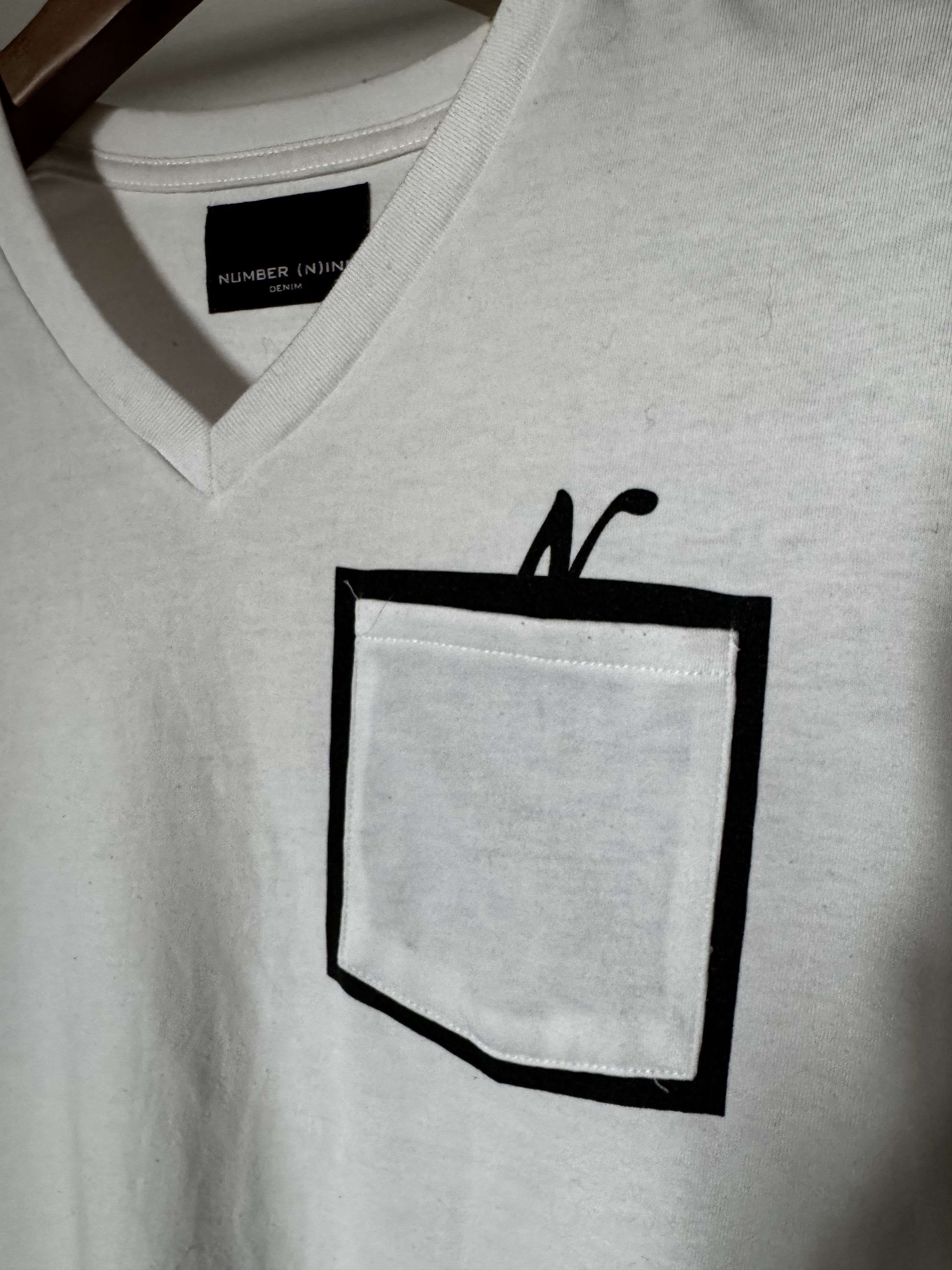 V neck note pocket, view 2