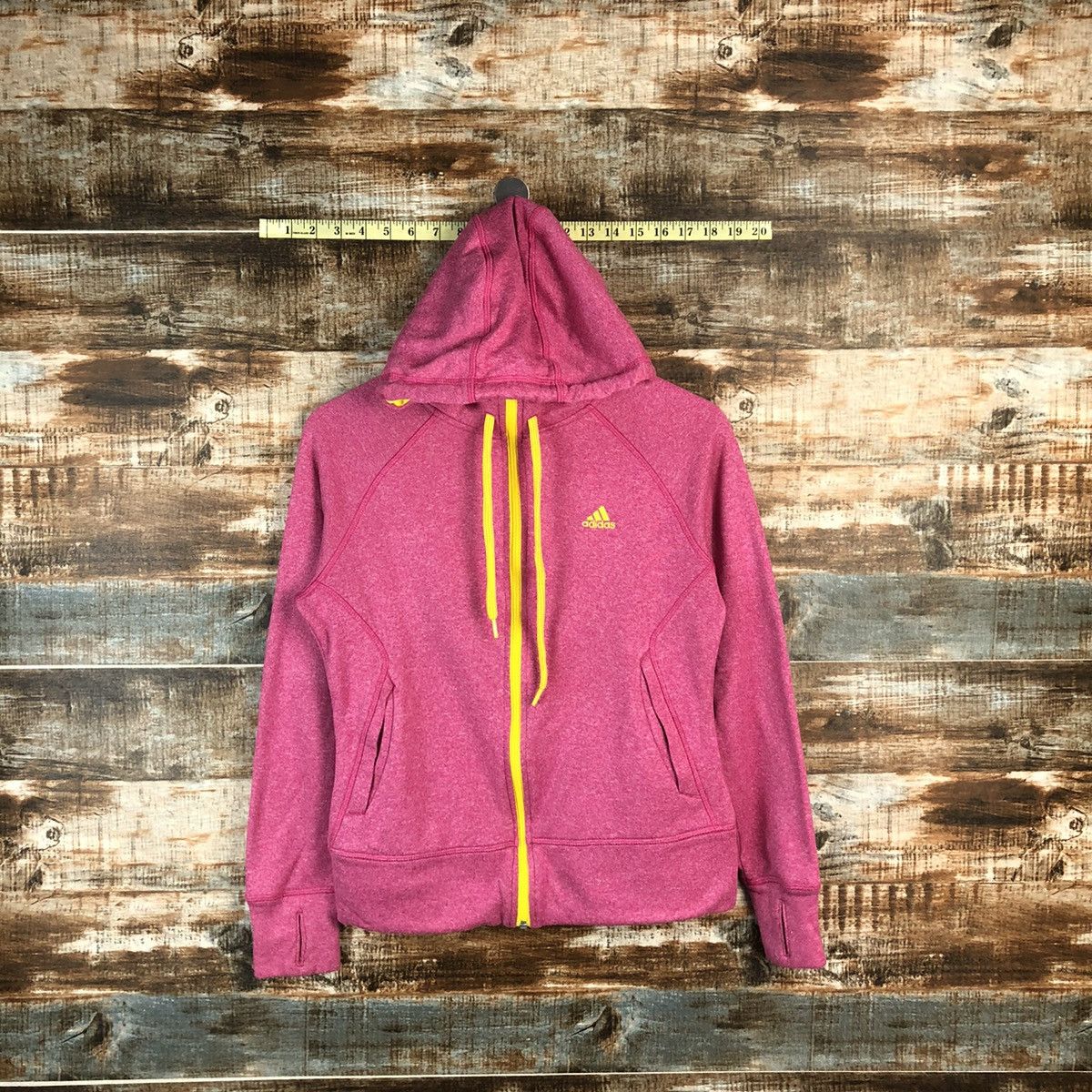 Adidas Adidas Pink Hoodie #A958 Size L / US 10 / IT 46 - 1 Thumbnail