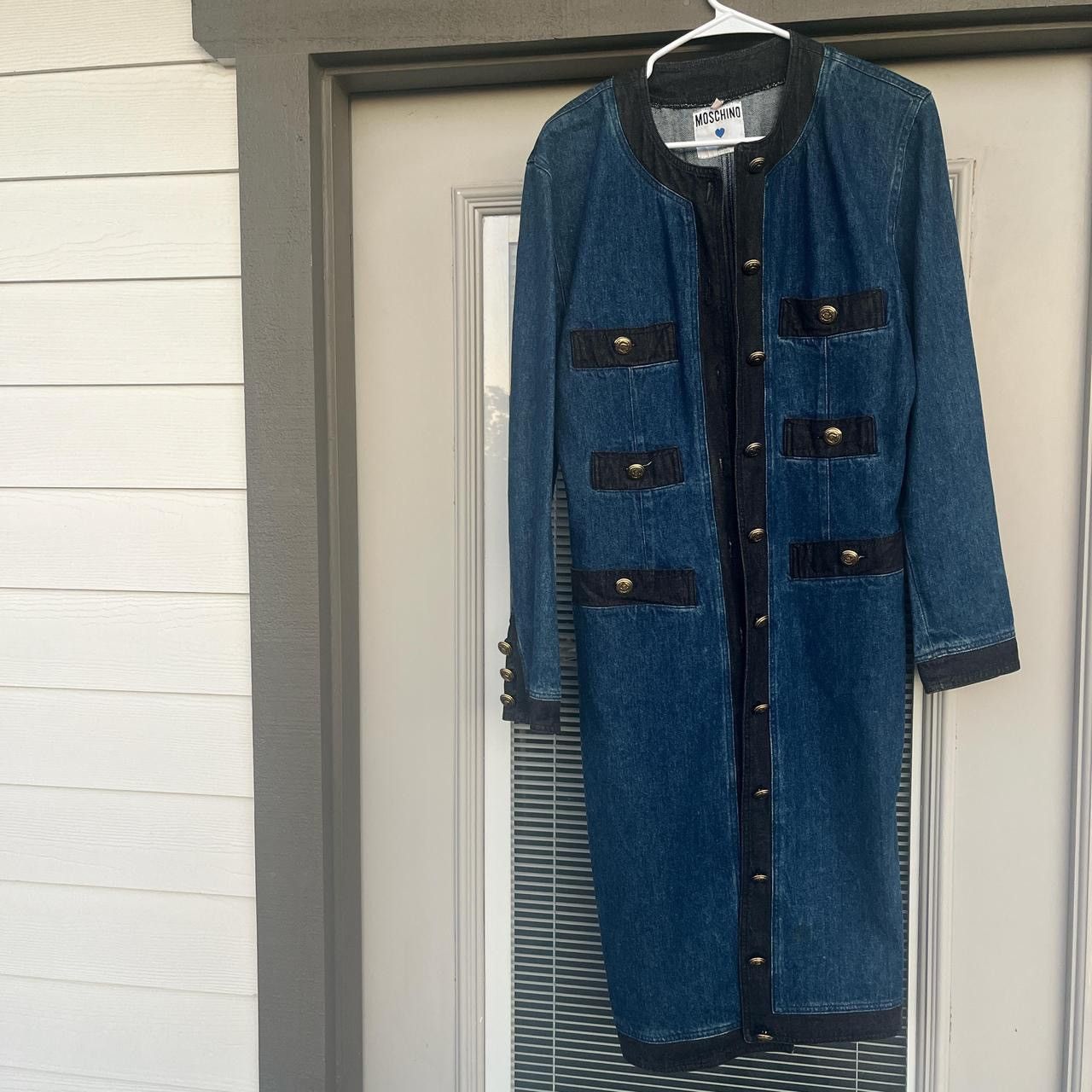 Moschino Rare- Vintage Moschino Malano Jean dress Size M / US 6-8 / IT 42-44 - 4 Thumbnail