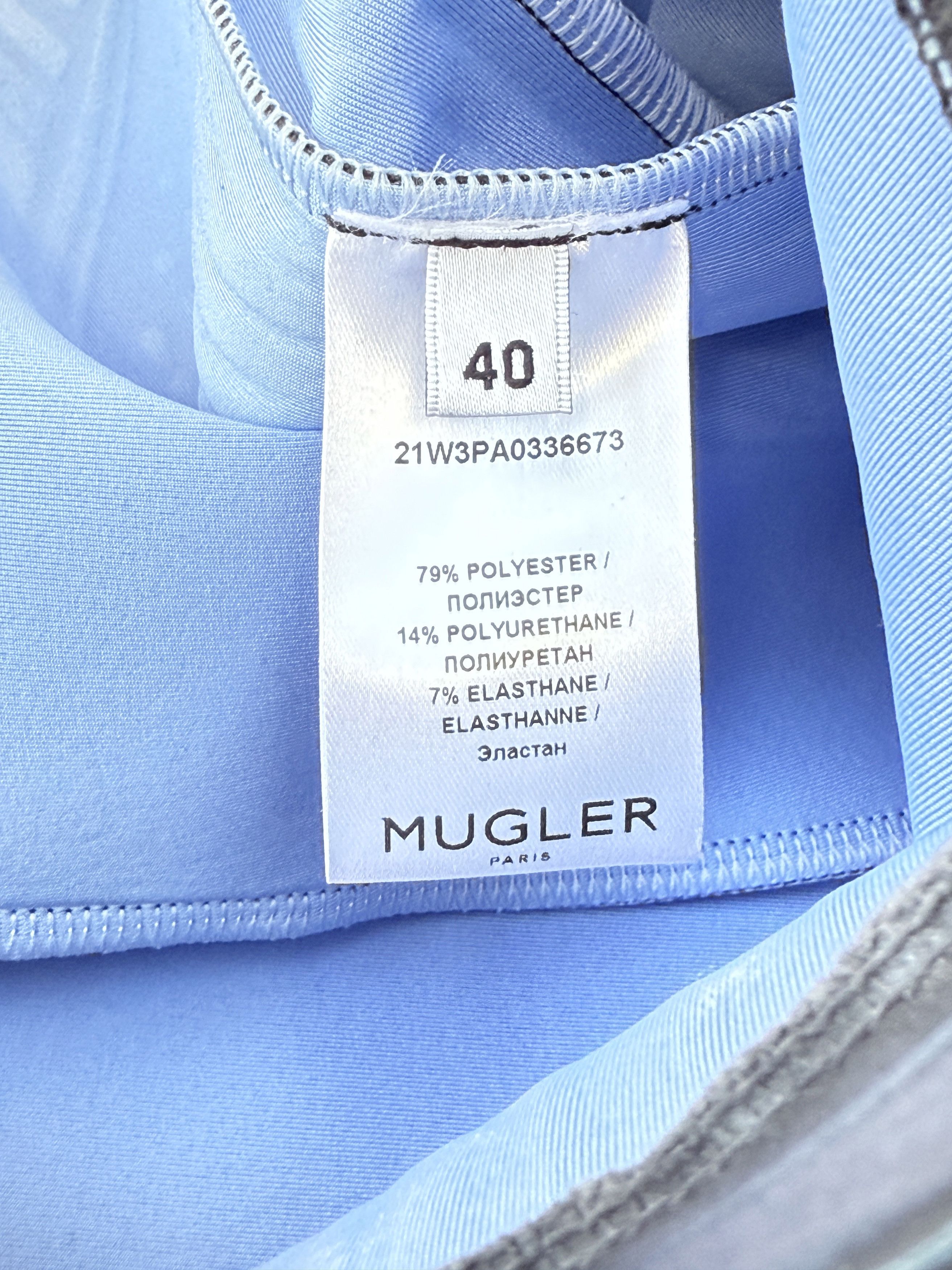 Mugler Embossed bonded scuba leggings Size 28" / US 6 / IT 42 - 4 Thumbnail
