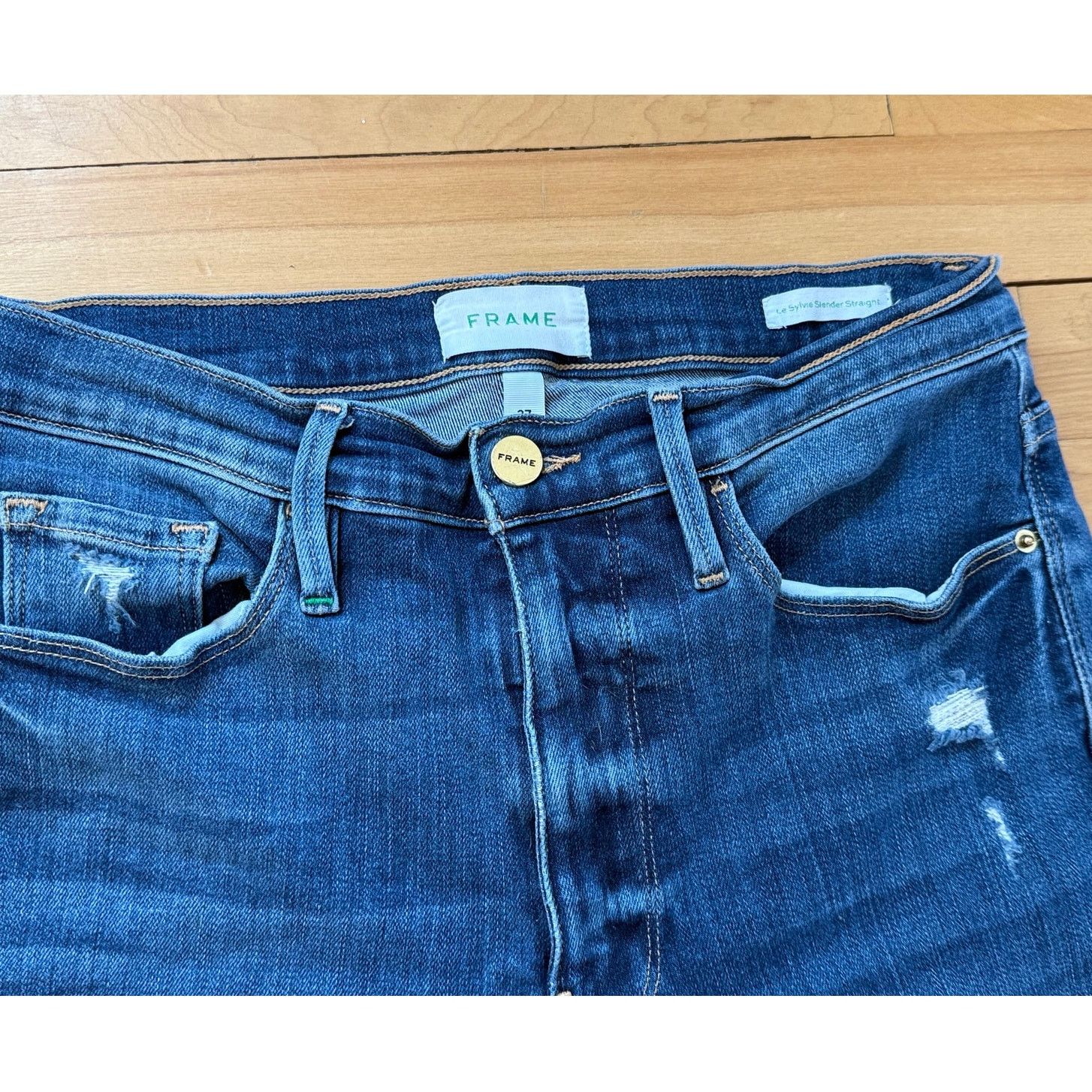 Frame FRAME Le High Straight Leg Jeans Size 27, EUC Size 27" / US 4 / IT 40 - 3 Thumbnail