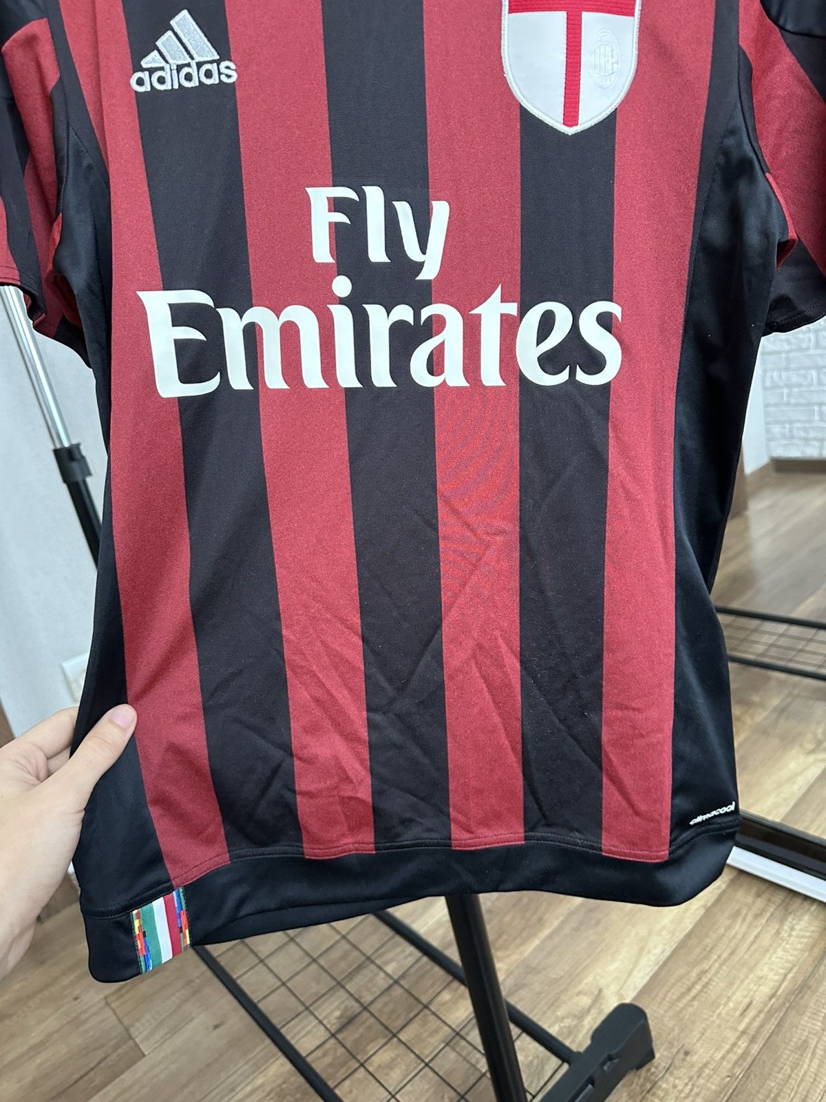 Adidas 2015/2016 Adidas AC Milan Bacca Soccer Jersey T-Shirt Size US S / EU 44-46 / 1 - 15 Thumbnail
