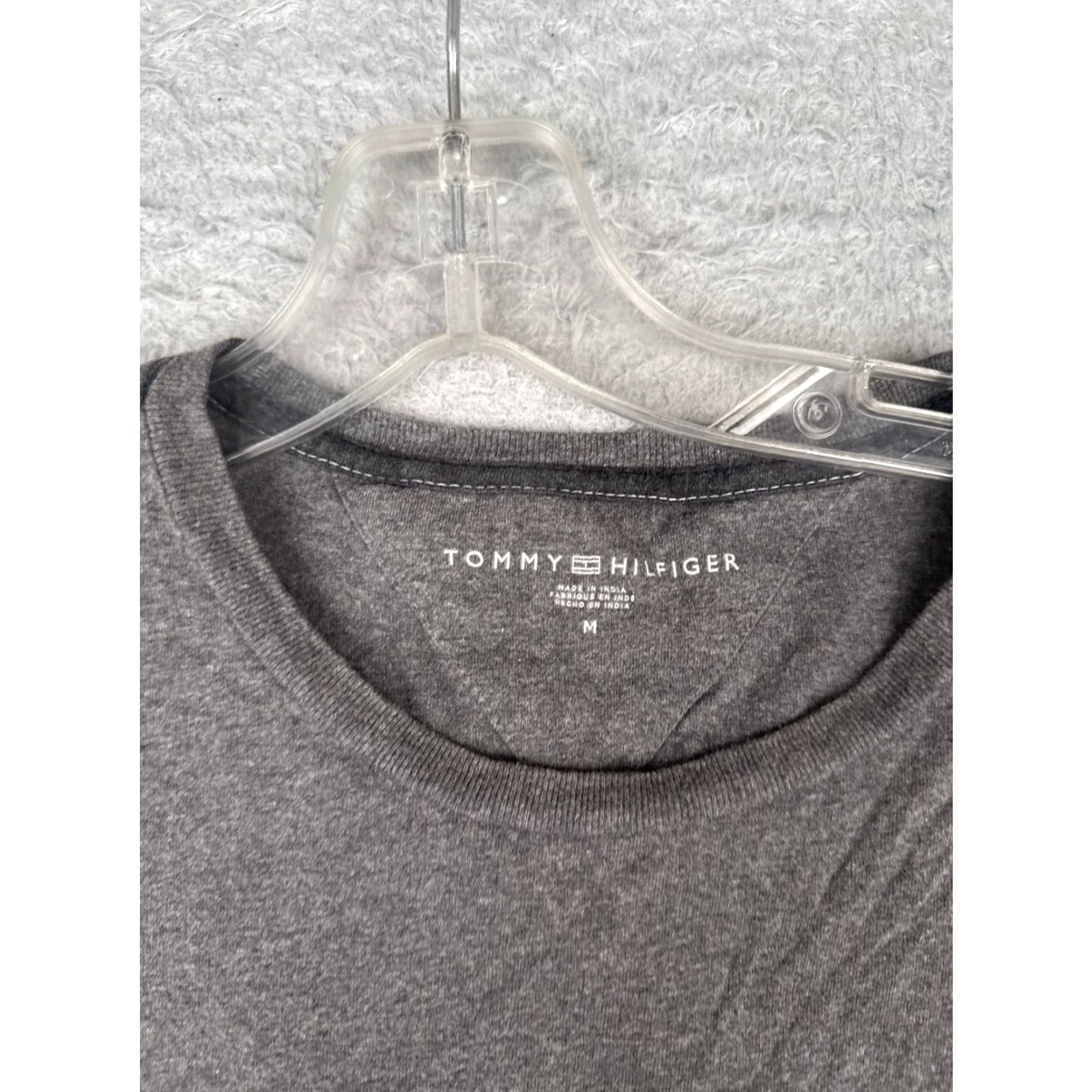 Tommy Hilfiger Tommy Hilfiger Shirt Adult Medium Gray Short Sleeve Crew Neck 100% Cotton READ Size US M / EU 48-50 / 2 - 7 Thumbnail
