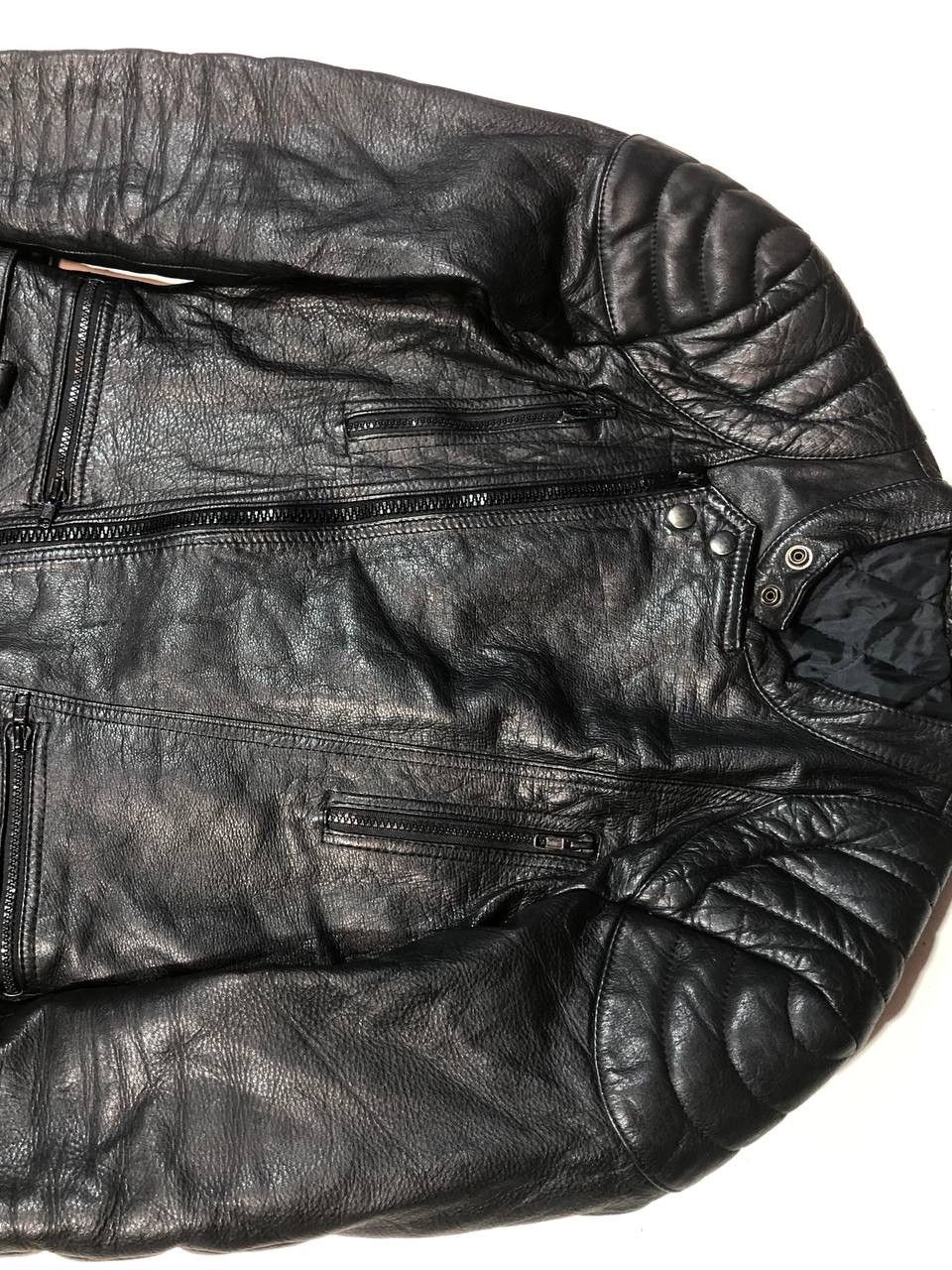 Genuine Leather × Vintage Vintage Moto Biker Triple Black Leather Jacket Size US S / EU 44-46 / 1 - 5 Thumbnail