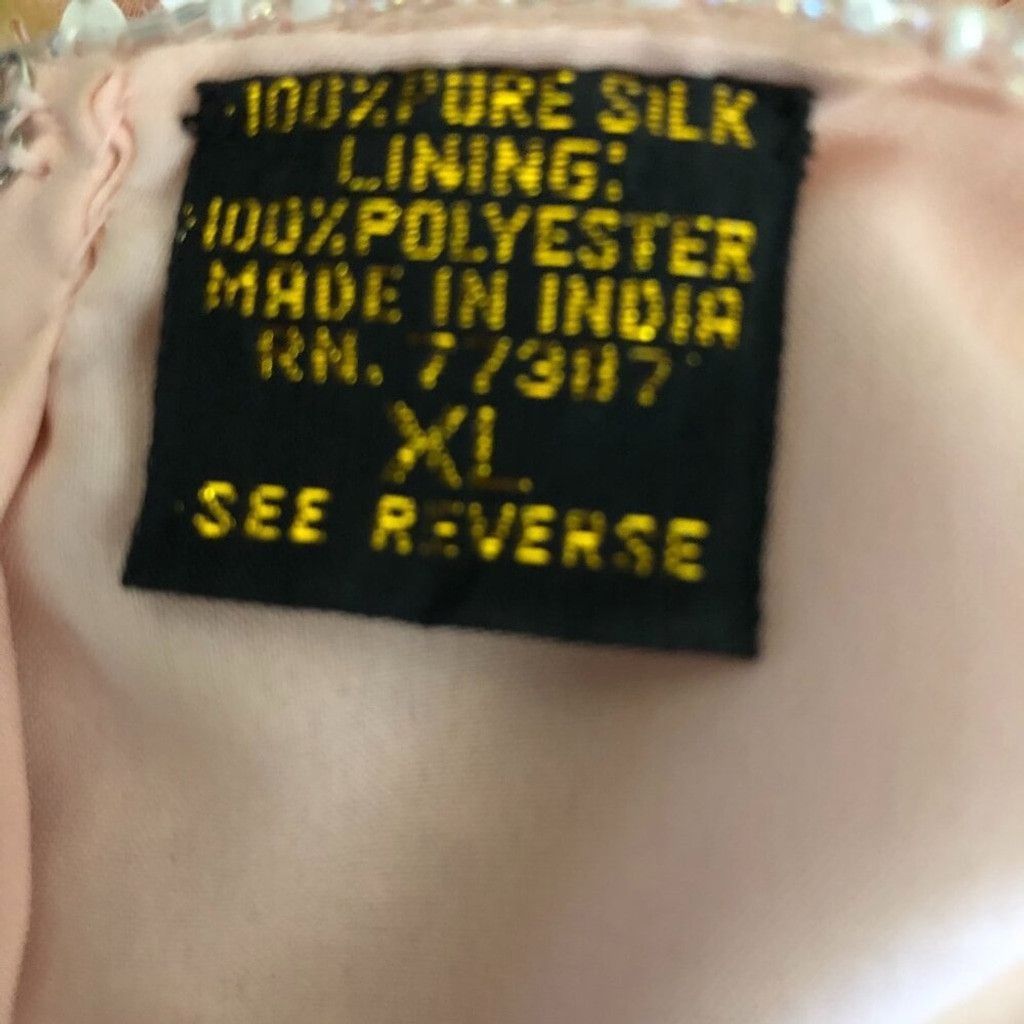 Vintage beaded sequined silk shiny pink blouse cocktail Sz XL Size XL / US 12-14 / IT 48-50 - 8 Thumbnail