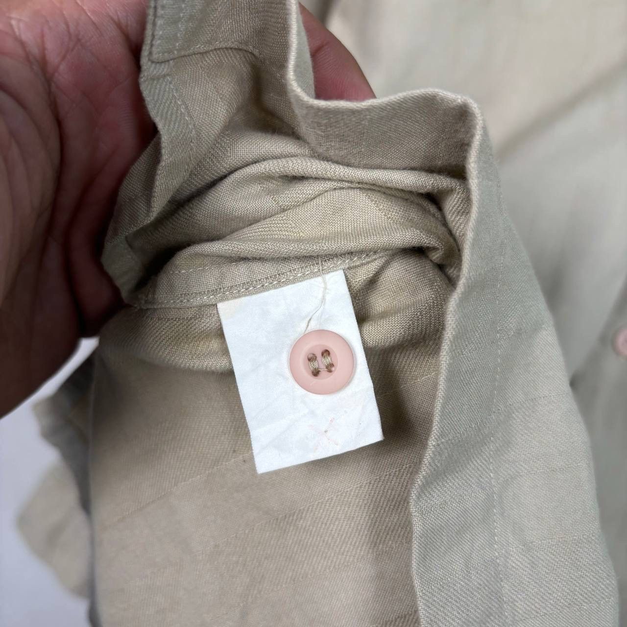 Issey Miyake Vintage 80s Issey Miyake I.S. Striped Shirt Beige Size US M / EU 48-50 / 2 - 11 Thumbnail