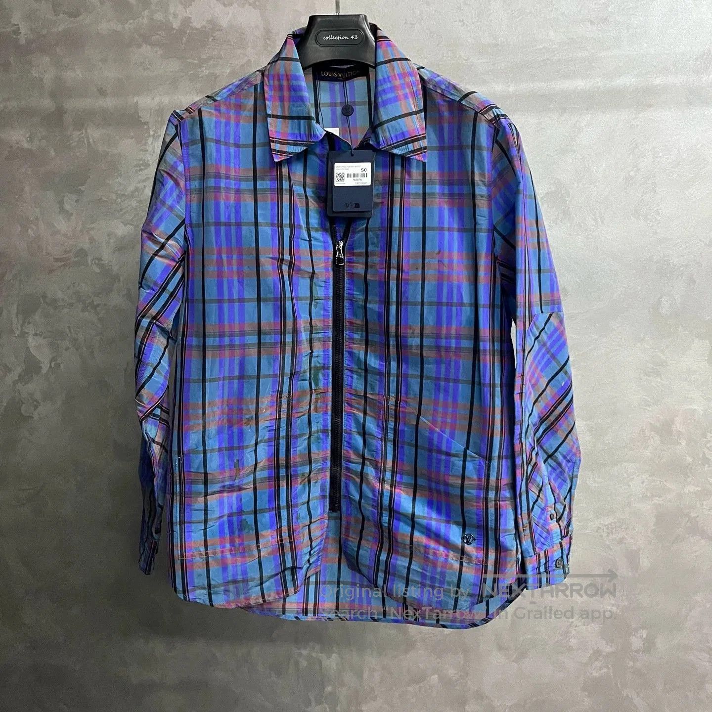 Louis Vuitton Louis Vuitton Blue 3D Backpack Plaid Shirt. Size US S / EU 44-46 / 1 - 1 Thumbnail