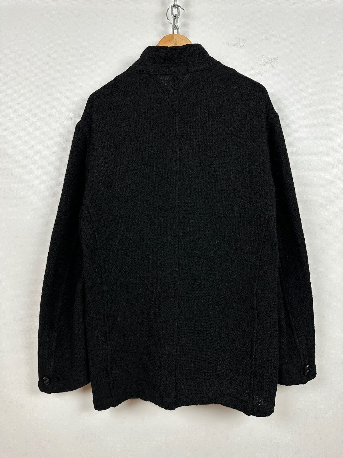 Comme des Garcons AD2002 Vintage Comme Des Garcons Homme Wool Knit Coat Jacket Size US M / EU 48-50 / 2 - 2 Thumbnail