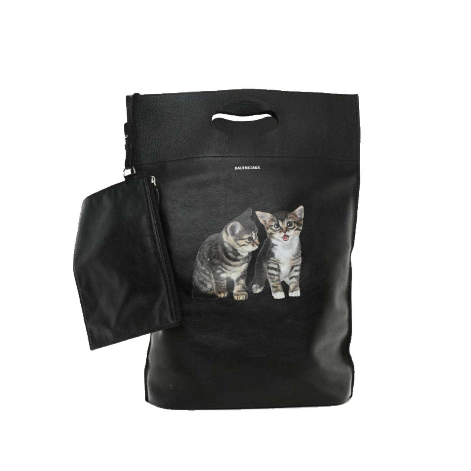 Balenciaga Balenciaga “Kittens” Leather Market Shopping Tote Size ONE SIZE - 1 Thumbnail