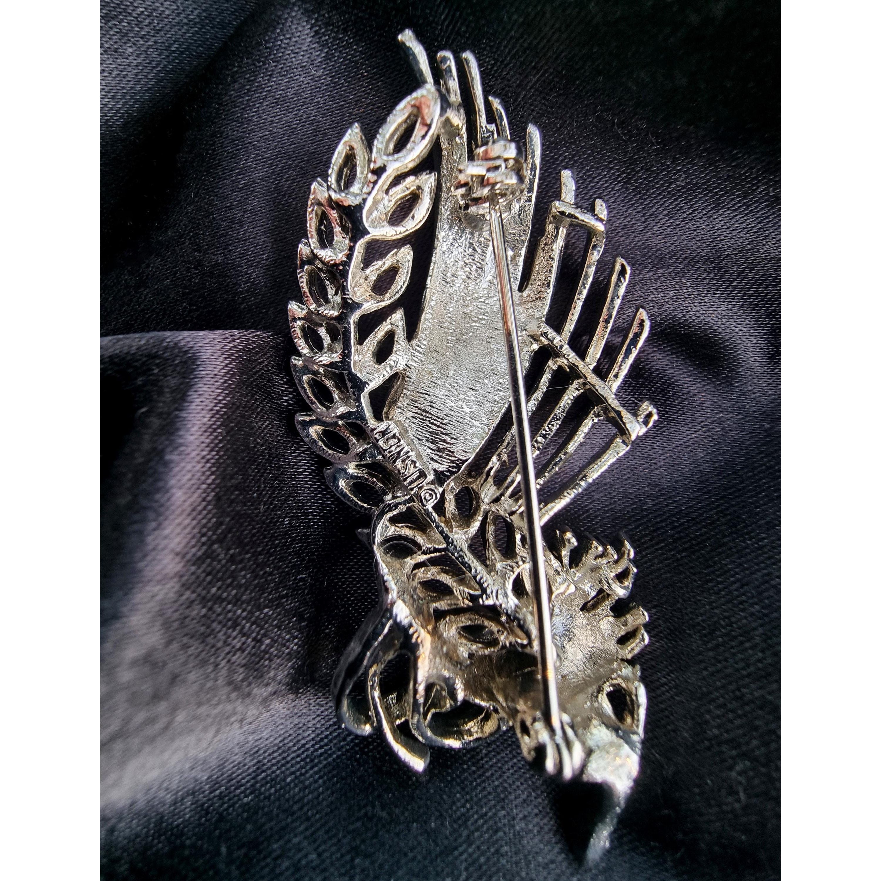 Other Vintage LISNER Signed Wheat Sheaf Leaves Floral Silver Toned Size ONE SIZE - 7 Thumbnail