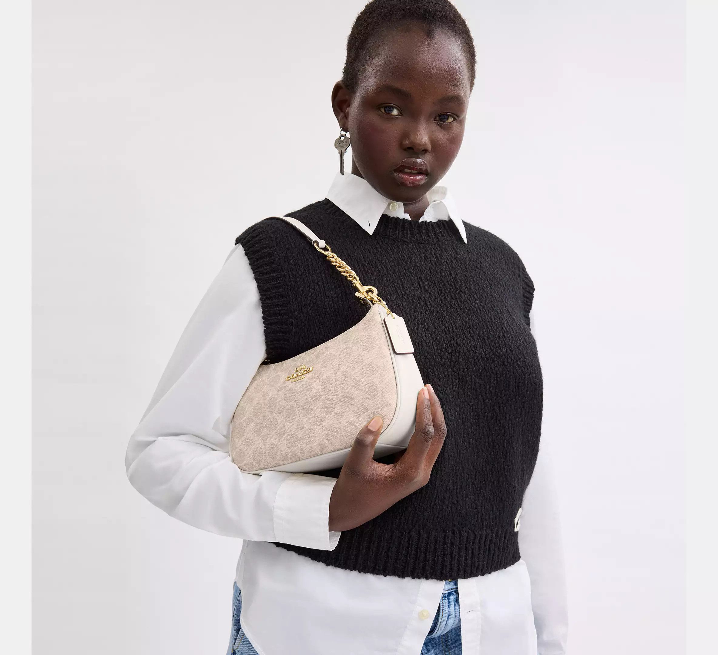 Coach Teri Shoulder Bag In Signature Canvas CV933 Size ONE SIZE - 3 Thumbnail