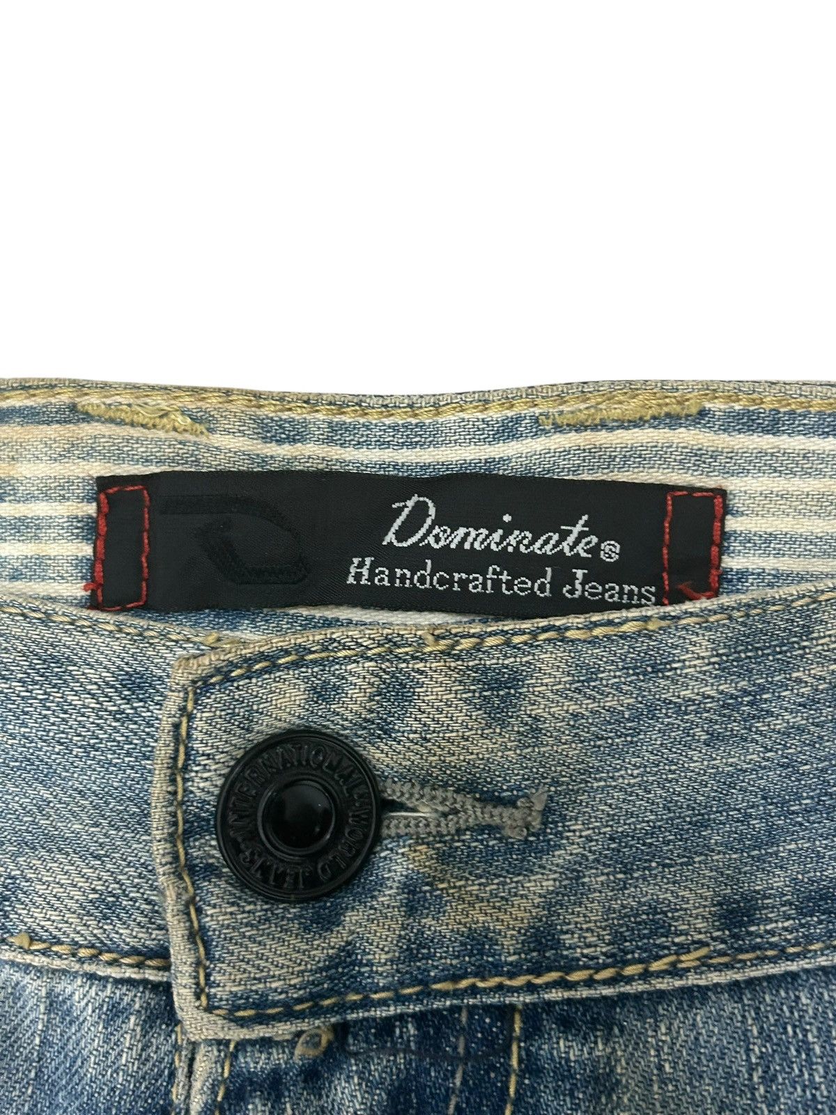 Le Grande Bleu (L.G.B.) Dominate Handcrafted Jean Japan Double Waist Dirty Distress Size US 31 - 10 Thumbnail
