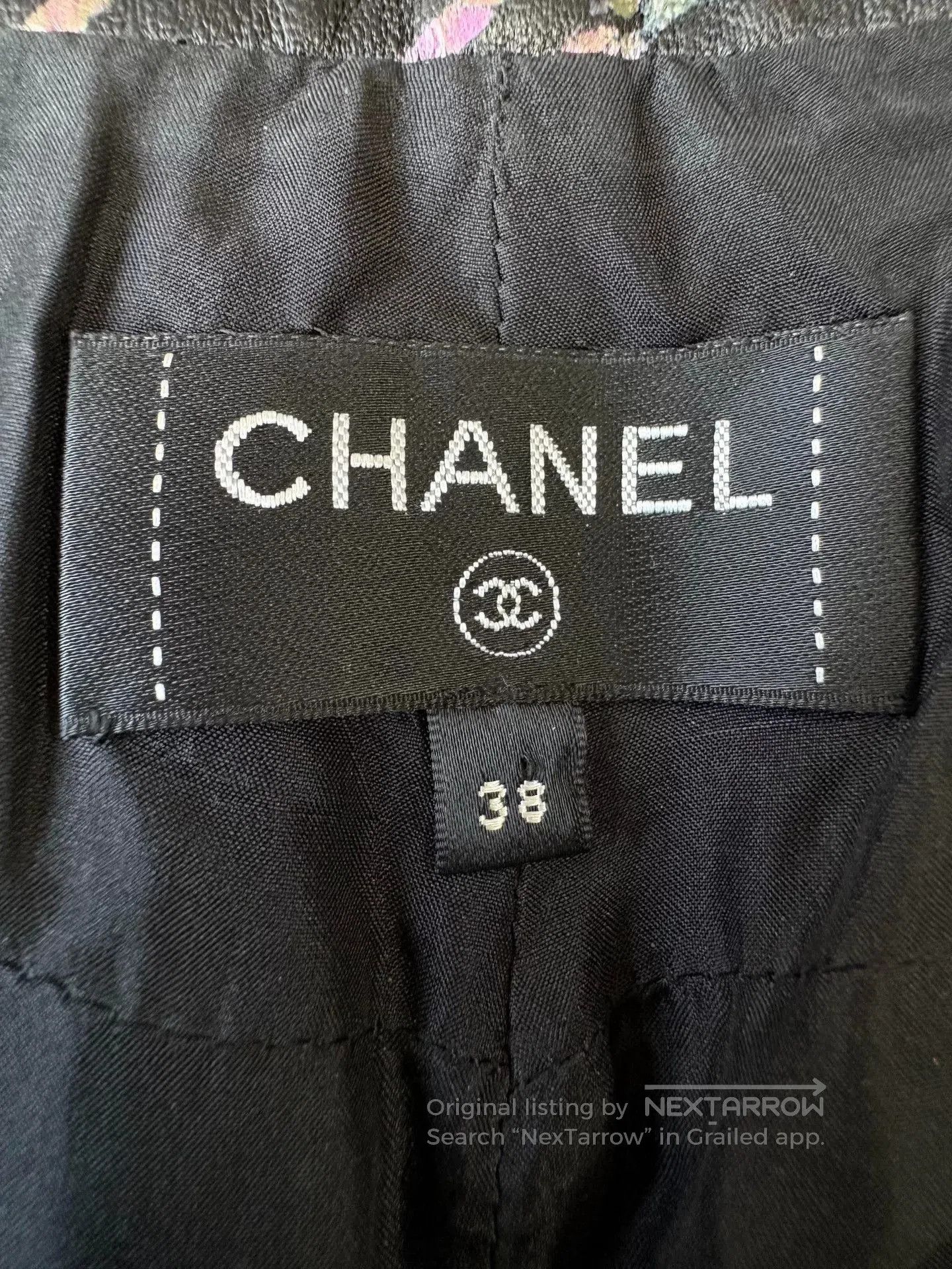 Chanel Chanel Neon Graffiti Camellia Leather Pants. Size 37" - 7 Thumbnail