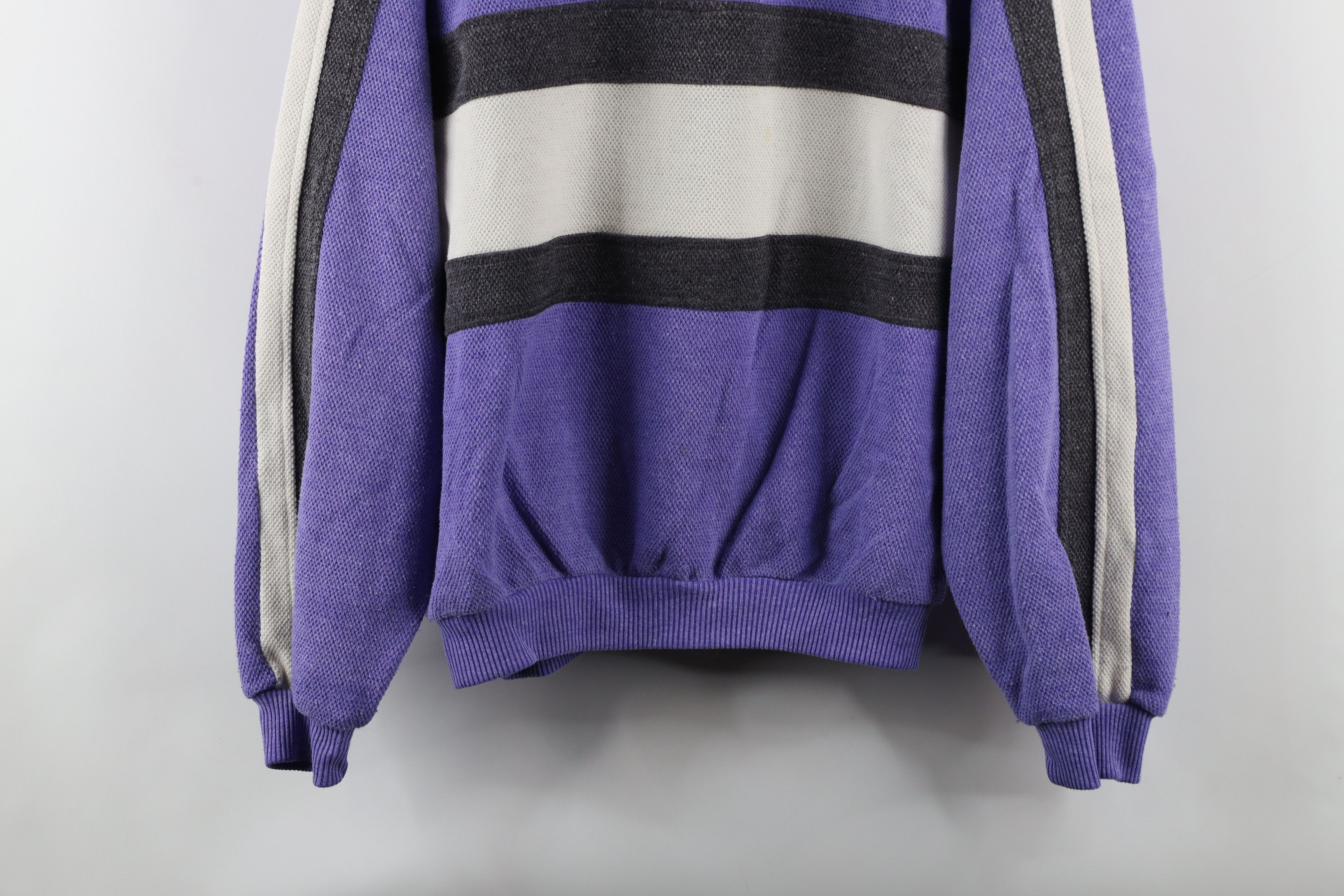 Vintage Vintage 90s Streetwear Knit Striped Pullover Polo Shirt Size US L / EU 52-54 / 3 - 3 Thumbnail